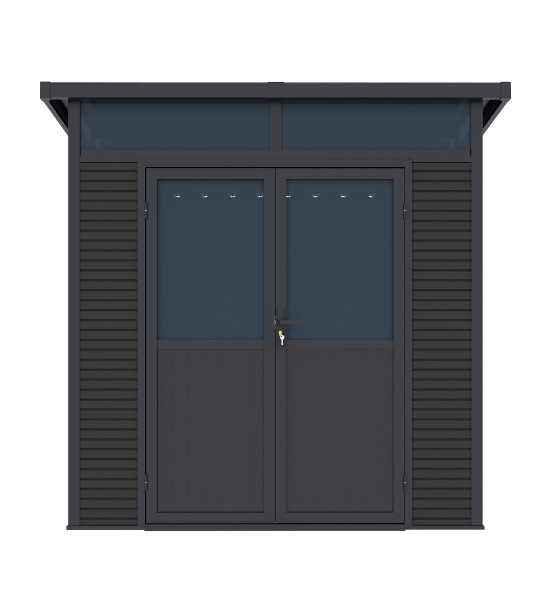 Pergoline Gartenhaus 2222 Aluminium & WPC Anthrazit 