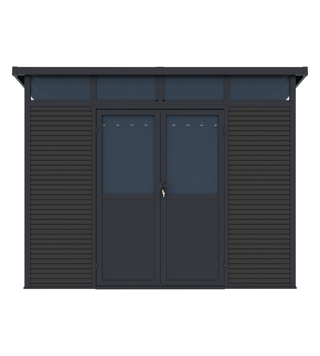 Pergoline Gartenhaus 2822 Aluminium & WPC Anthrazit 