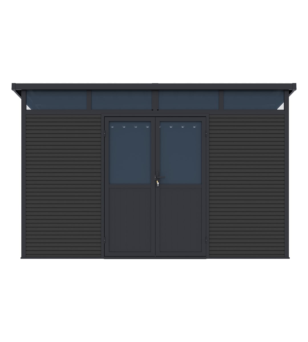 Pergoline Gartenhaus 3422 Aluminium & WPC Anthrazit 