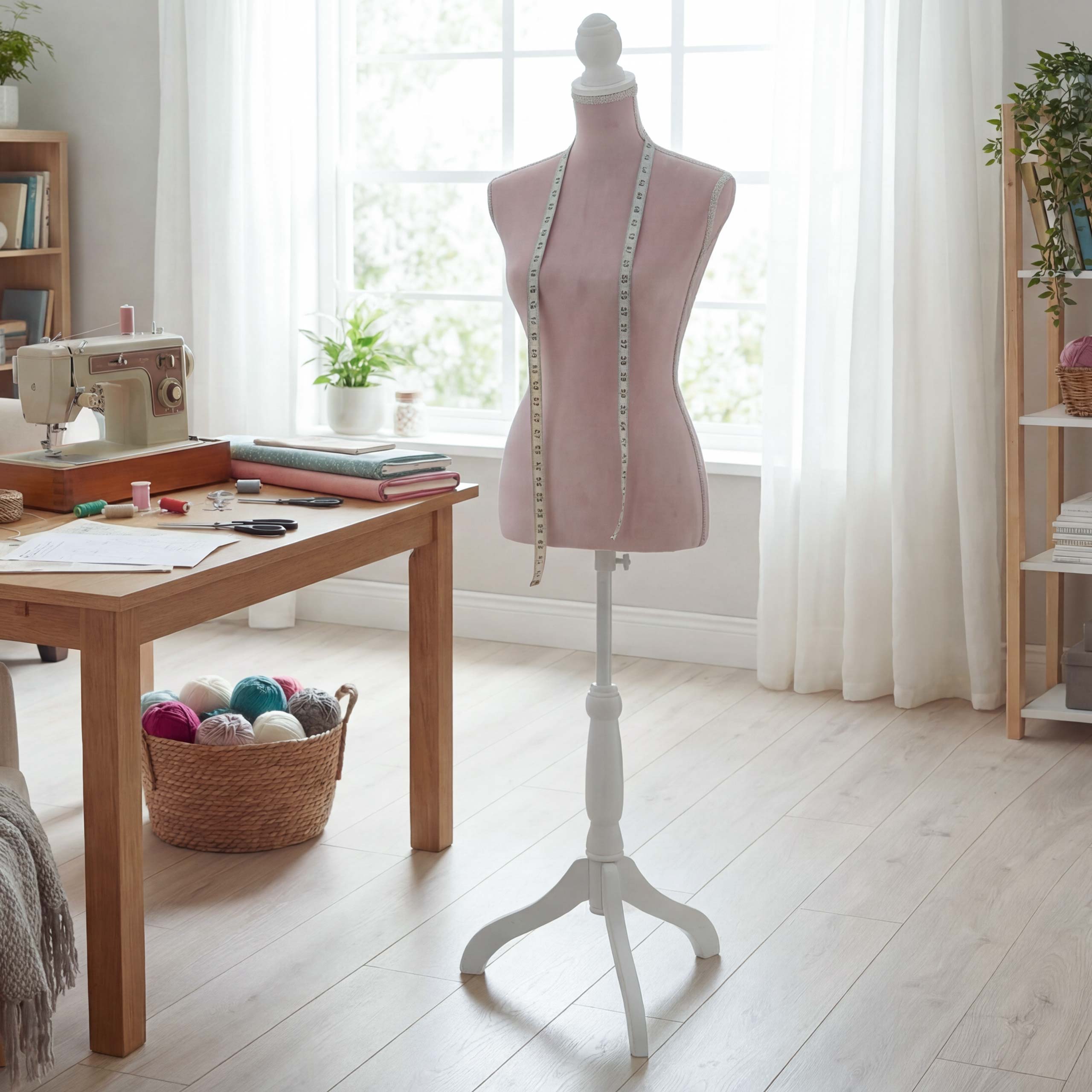 Schneiderpuppe MCW-F20, Kleider-/Schaufensterpuppe Torso weiblich, Kunststoff Holz&nbsp;MVG-zertifiziert ~ rosa 