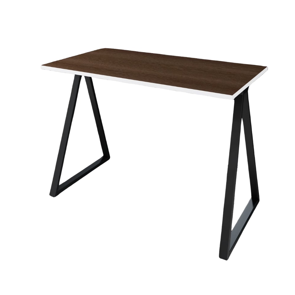 Letti Moderni Schreibtisch Wye 110x60 cm &ndash; Schwarz mit Wengue Dekor 