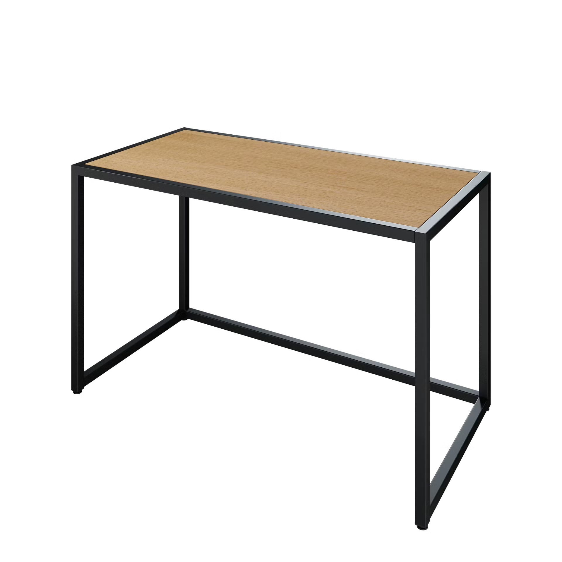 Letti Moderni Schreibtisch Adda 120x74 cm &ndash; Schwarz mit Buche Dekor 