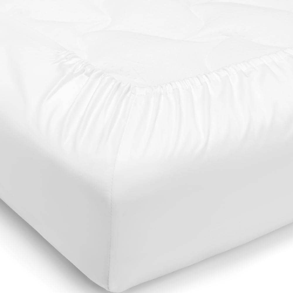 Letti Moderni Bettlaken mit Gummizug 80x200 Wei&szlig; aus Baumwollsatin &ndash; 100 % Baumwolle, mercerisiert, gl&auml;nzend & atmungsaktiv 