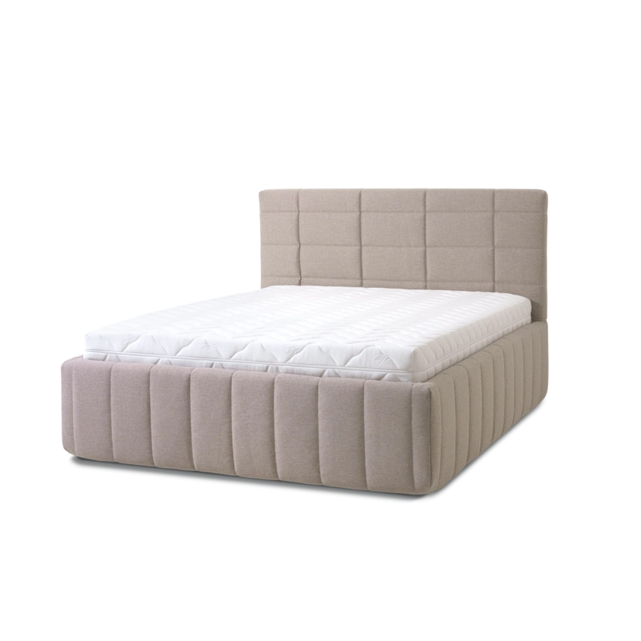 Letti Moderni Polsterbett Reta Grande 160x200 in Siena Beige 