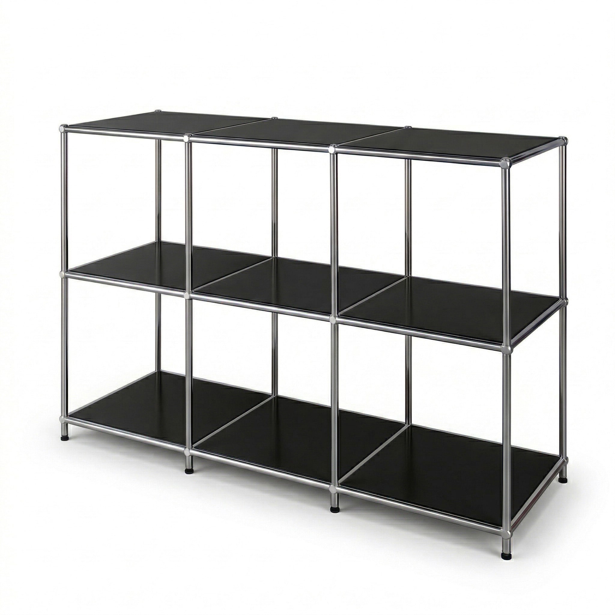 Floordirekt Metallregal | Concept Epure MK-018 | Offenes Standregal mit 3 Ablagen 