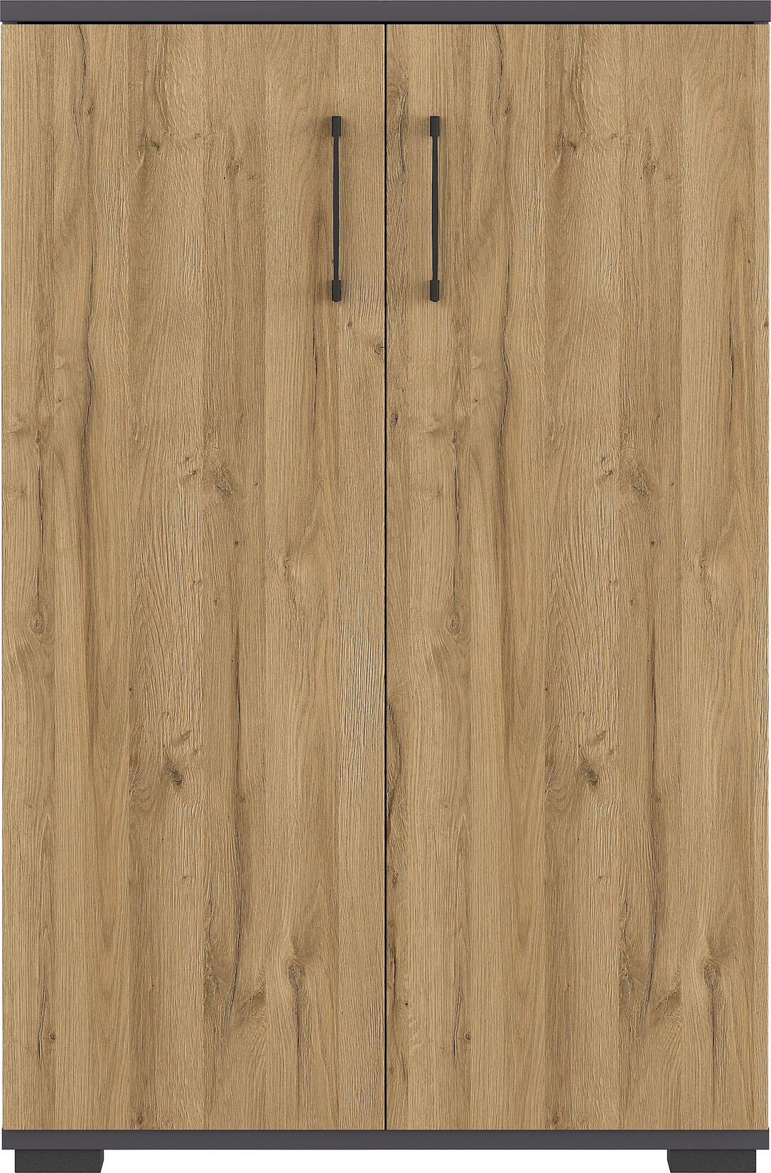 Germania Aktenschrank 4247-564 GW-Profi, in Graphit/Grandson-Eiche-Nb., mit Metallgriffen, 80 x 123 x 40 cm (BxHxT)