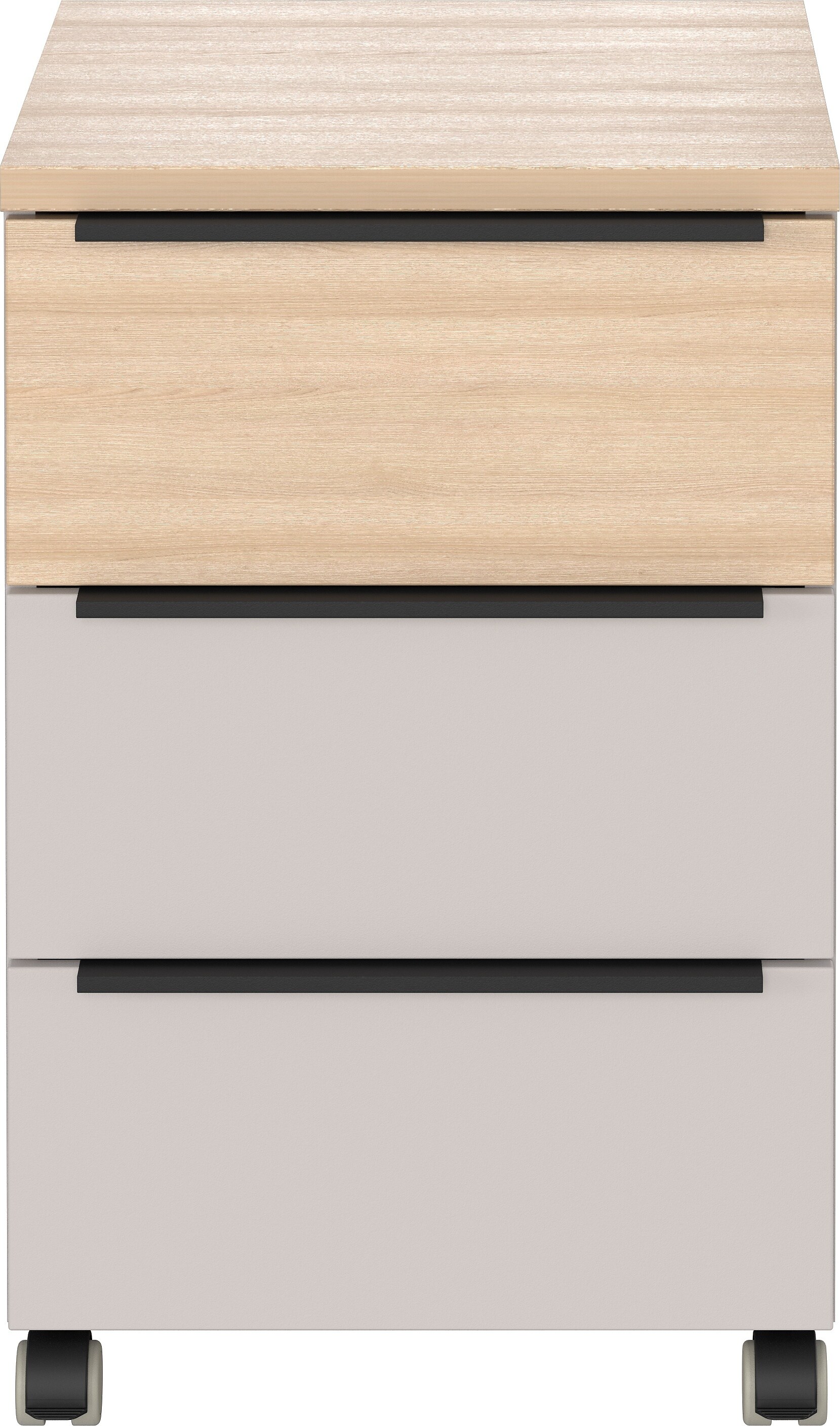 Germania Rollcontainer 4439-654 GW-Oviedo, in Kaschmir/Lindberg-Eiche-Nb., mit Schubladend&auml;mpfung, 40 x 63 x 50 cm (BxHxT) - Bild 1