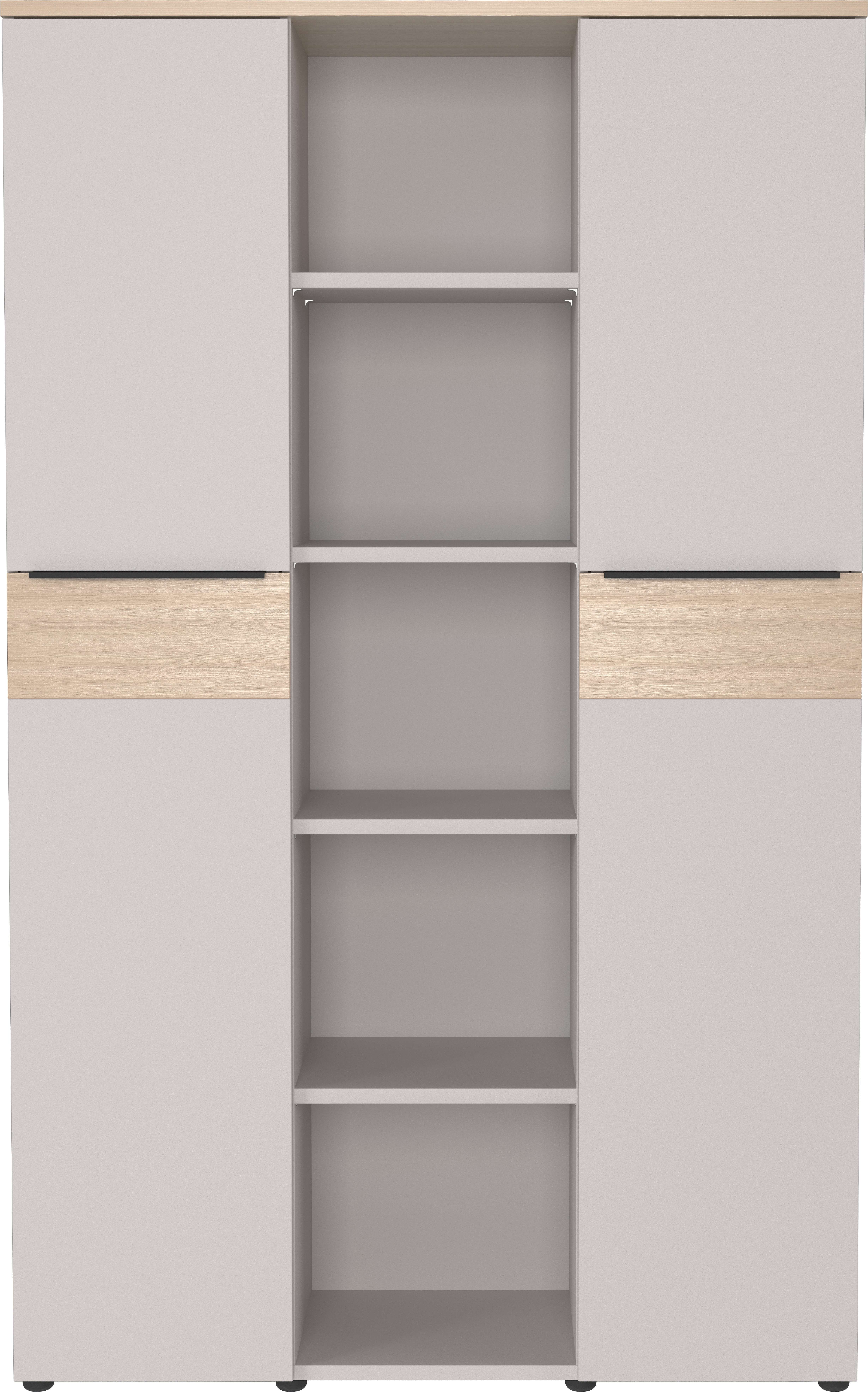 Germania Aktenschrank 4442-654 GW-Oviedo, in Kaschmir/Lindberg-Eiche-Nb., mit T&uuml;rd&auml;mpfung, 120 x 197 x 40 cm (BxHxT) 