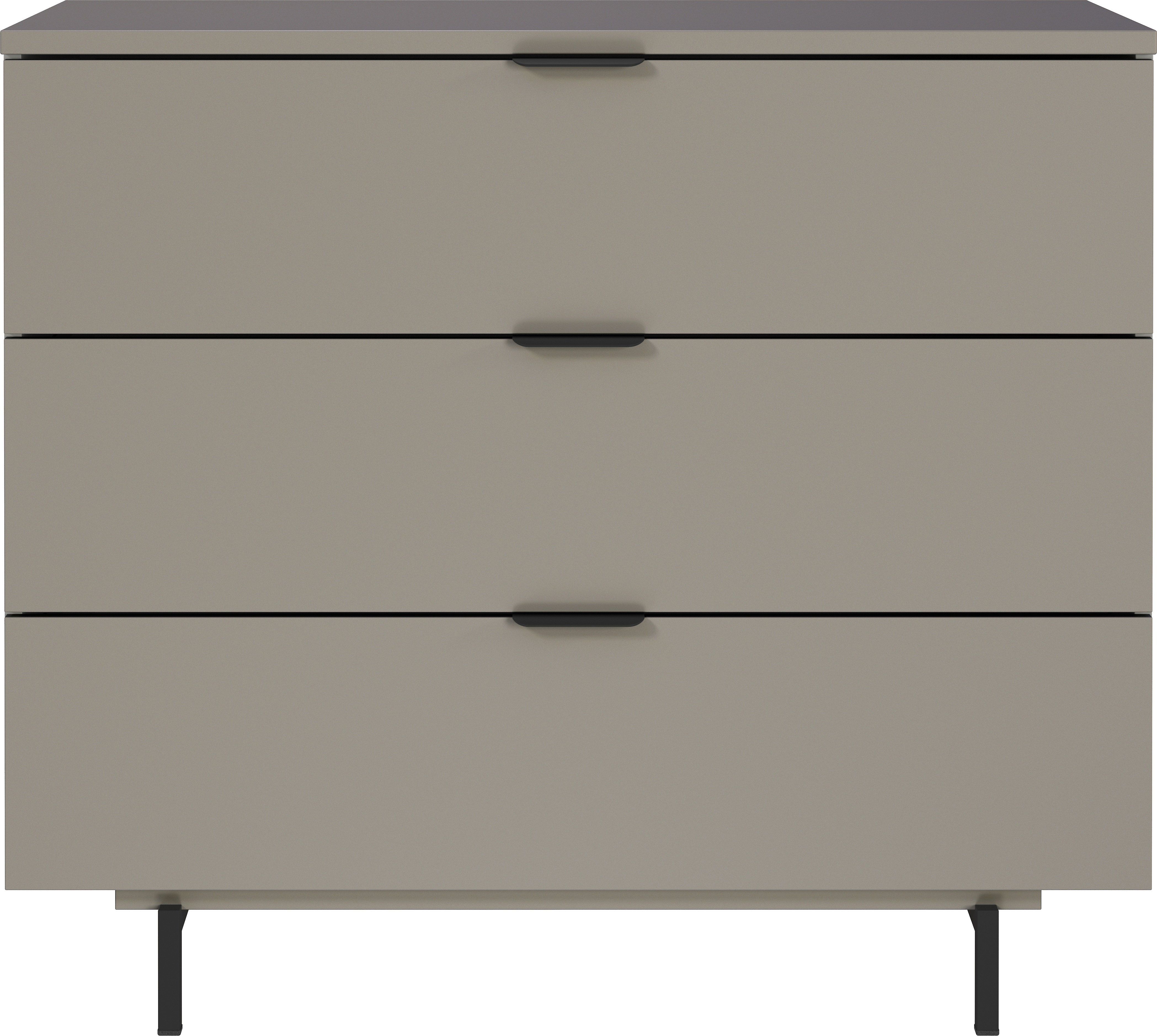 Germania Kommode 7030-186 GW-Tomino, in Steingrau, ged&auml;mpfte Schubk&auml;sten mit self-soft-close, GS-zertifiziert, 105 x 92 x 54 cm (BxHxT) 