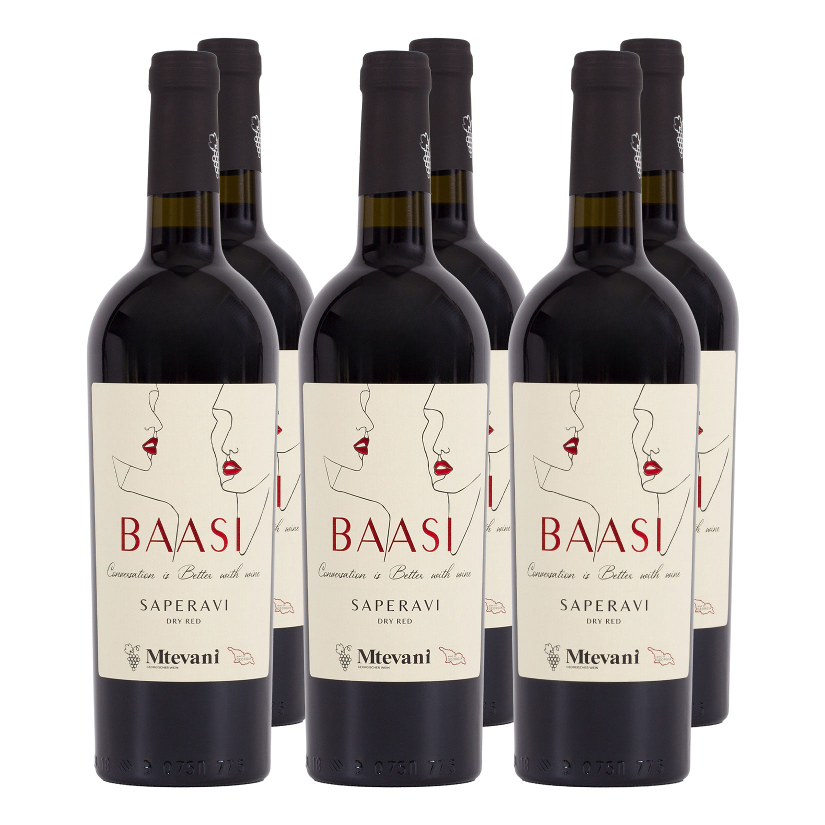 BAASI Saperavi Trockener Rotwein 13,0 % vol 6 x 0,75 Liter 