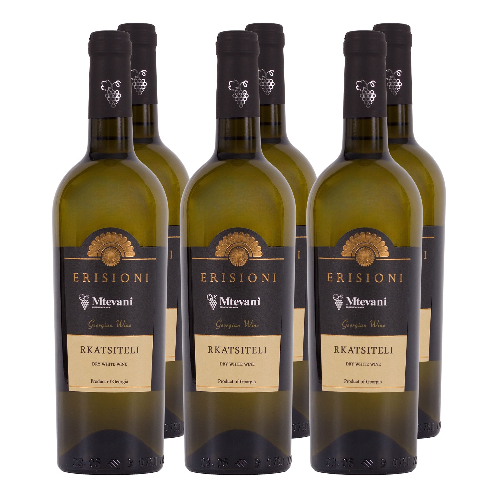 ERISIONI Rkatsiteli Wei&szlig;wein trocken 12,5 % vol 6 x 0,75 Liter 