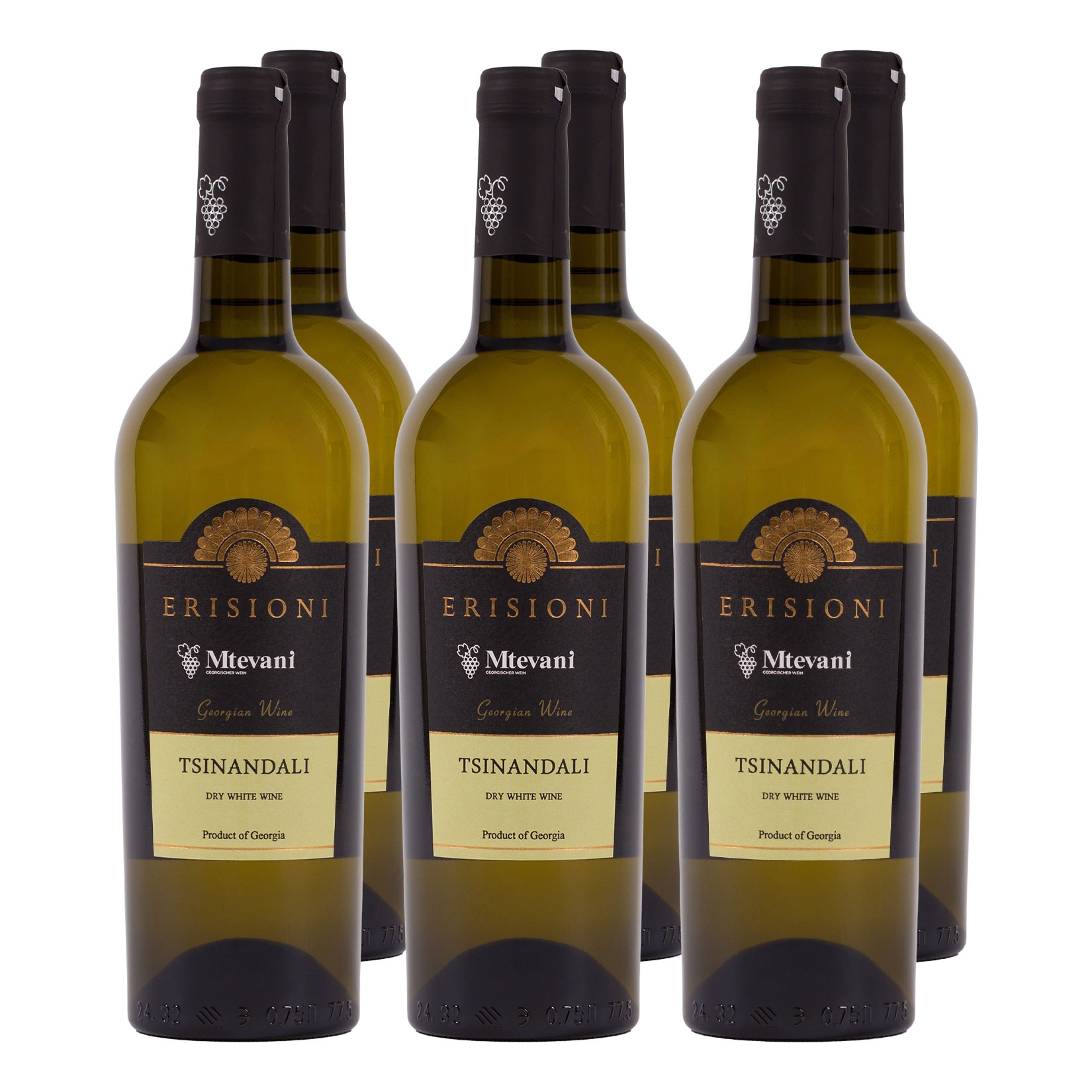ERISIONI Tsinandali Wei&szlig;wein trocken 12 % vol 6 x 0,75 Liter 