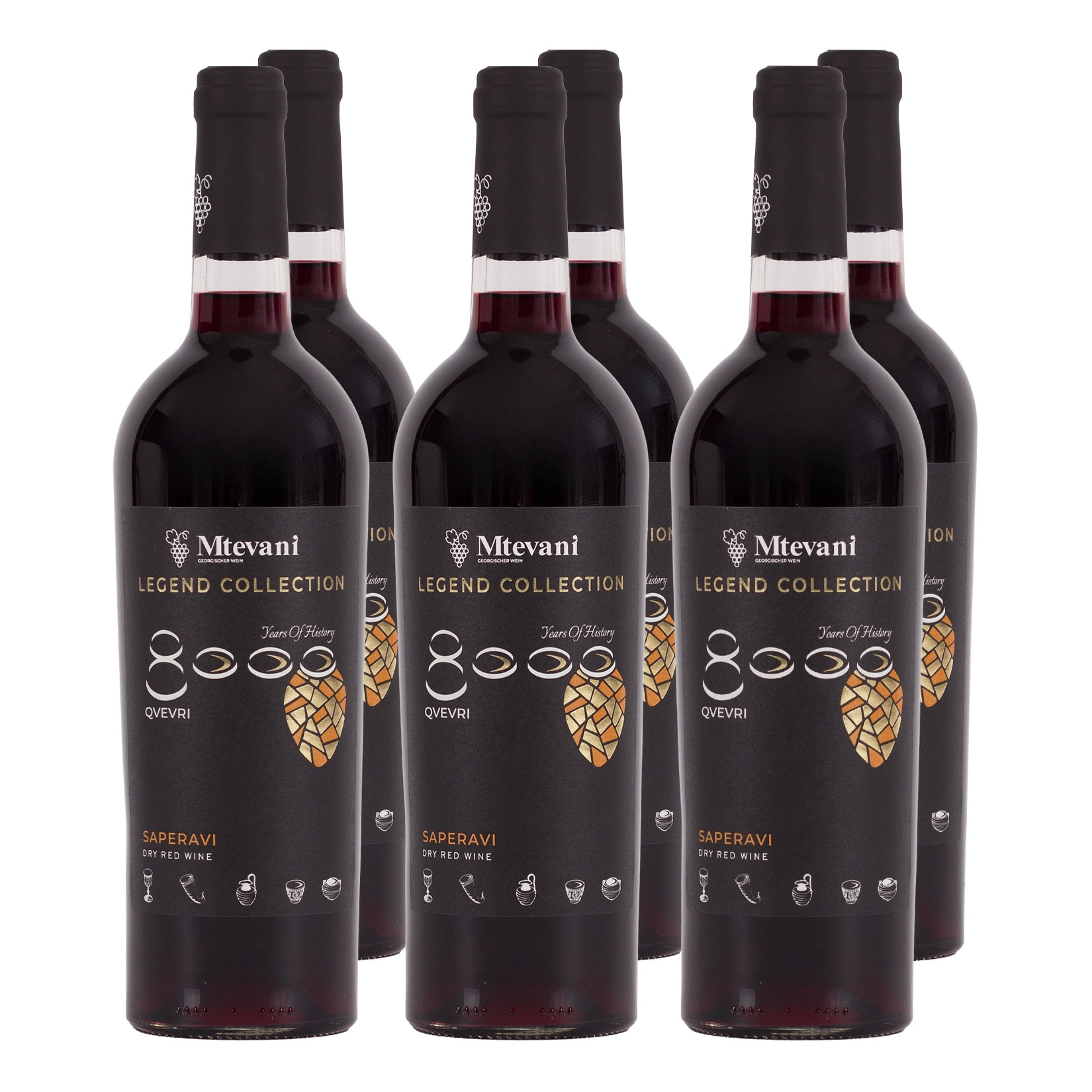 LEGEND COLLECTION Saperavi Qvevri Rotwein trocken 14,0 % vol 6 x 0,75 Liter 