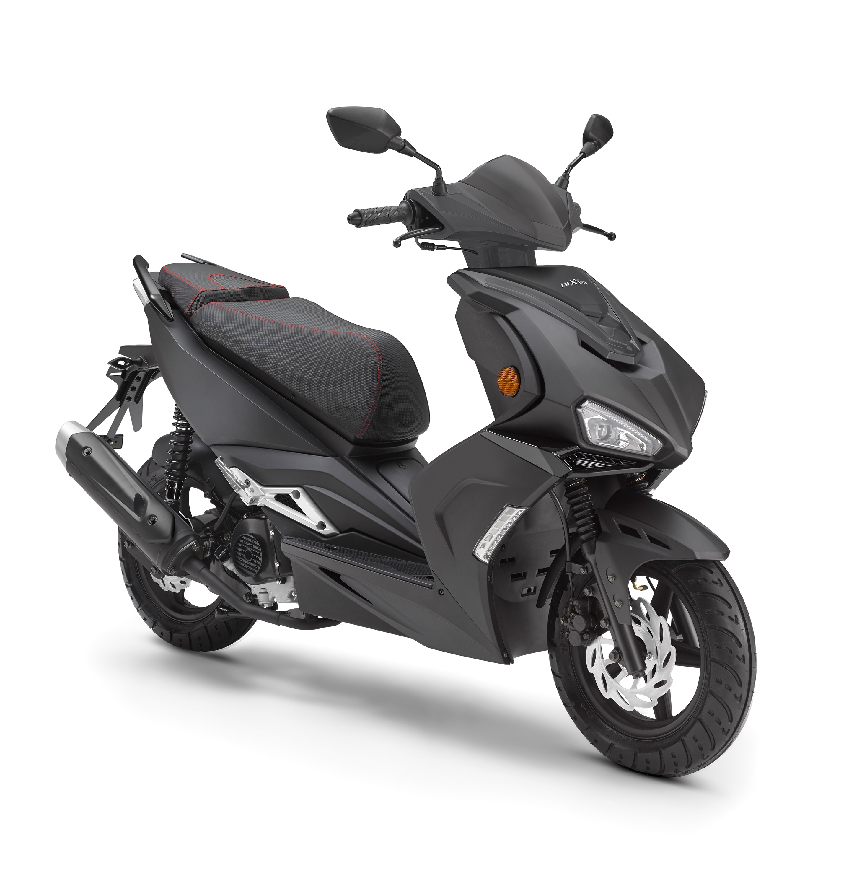 LuXXon F18 Motoroller - City Roller mit 50 ccm - 2,9 PS f&uuml;r max 45 km/h, schwarz-matt 
