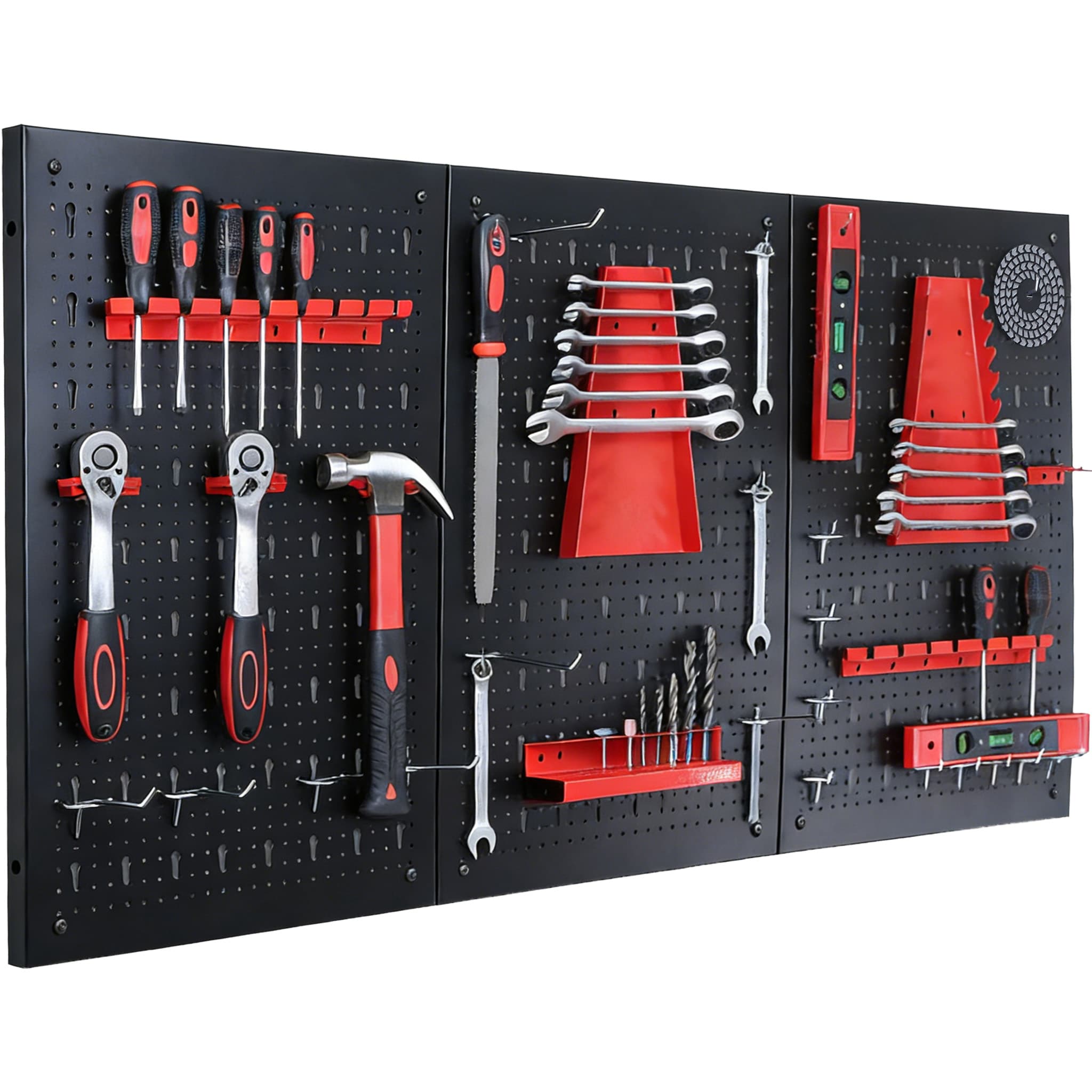 Floordirekt Werkzeugwand | Parker | Lochwand Set aus Metall mit Zubeh&ouml;r 