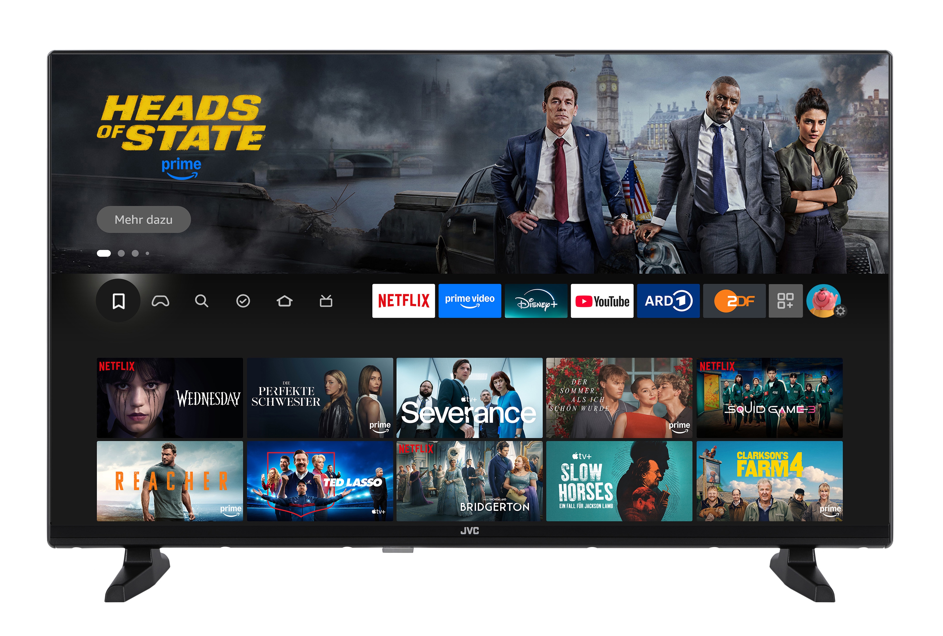 JVC LT-32VRF3555 Fernseher 32 Zoll Fire TV Full HD Smart TV HDR TV Alexa Triple-Tuner LED TV (2025) 