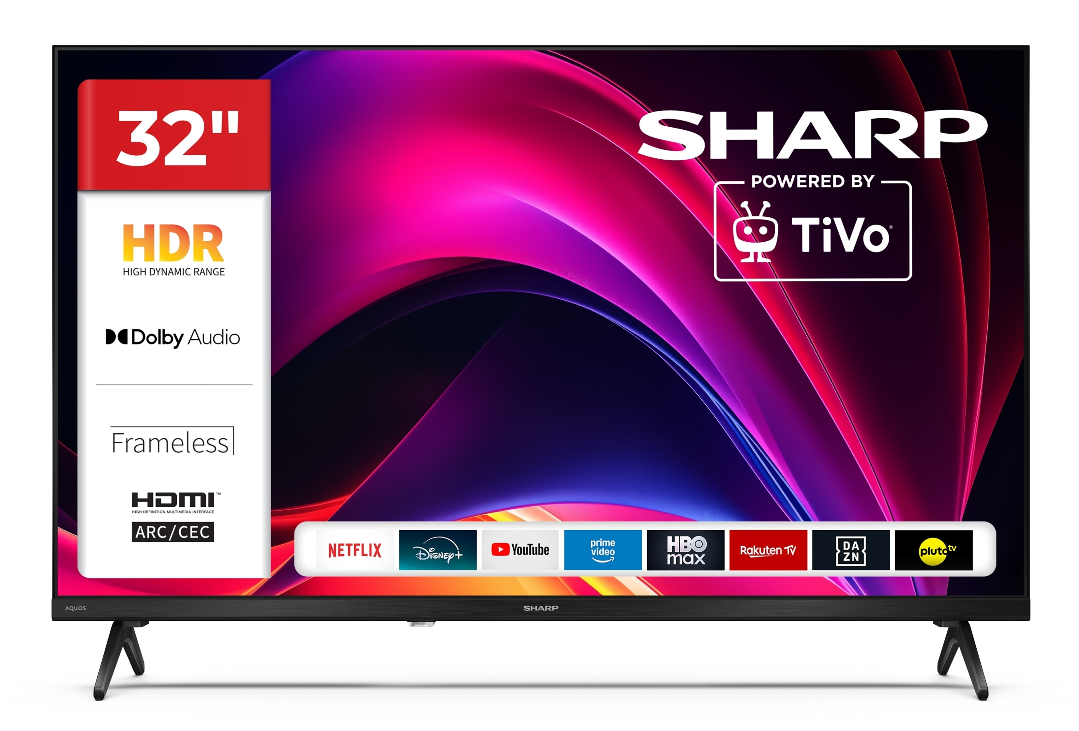 Sharp 32HE2745E Fernseher 32 Zoll Smart TV powered by TiVo - HDR Fernseher mit HD Aufl&ouml;sung (2026) 