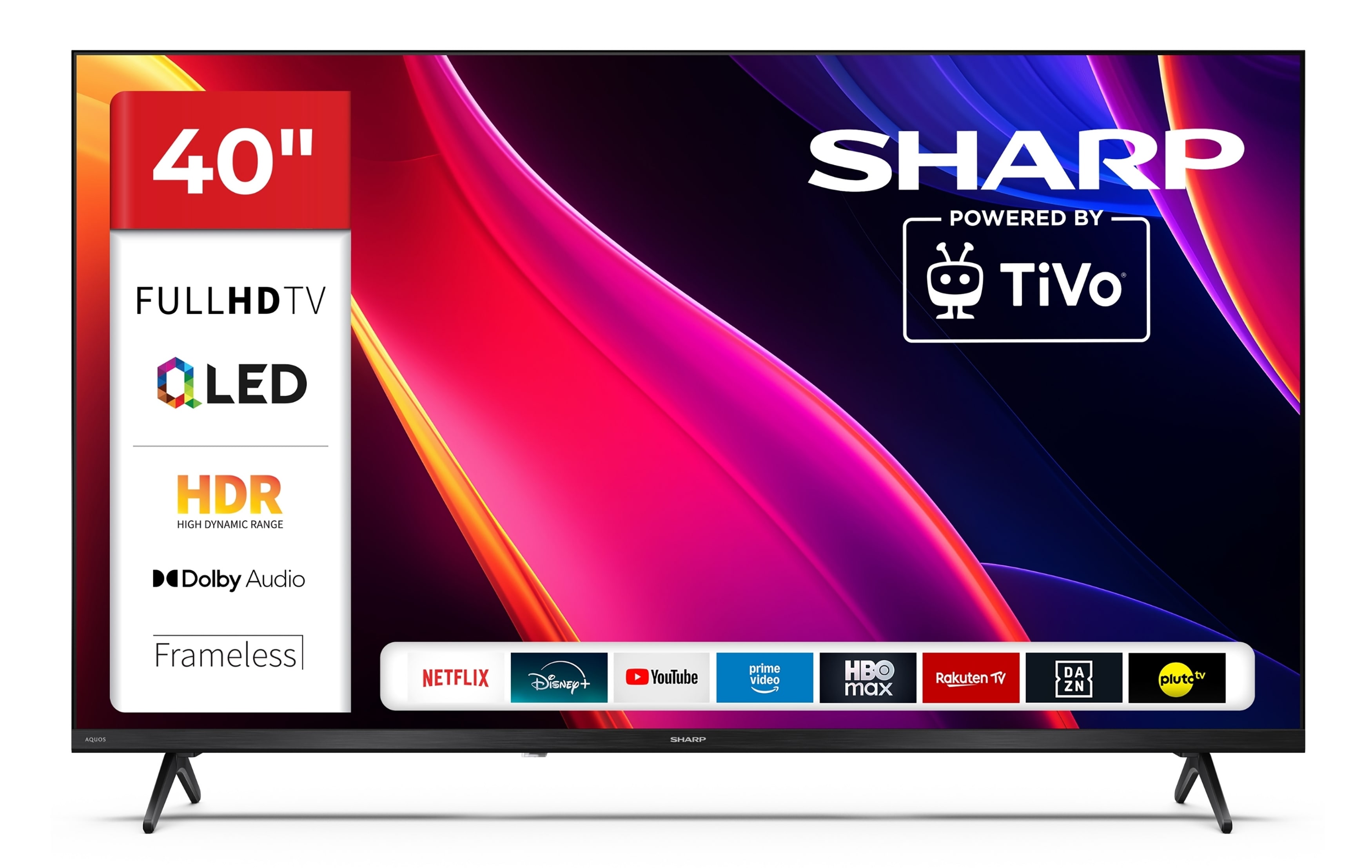 Sharp 40HE3745E QLED Fernseher 40 Zoll Smart TV powered by TiVo HDR TV mit Full HD Aufl&ouml;sung (2026) 