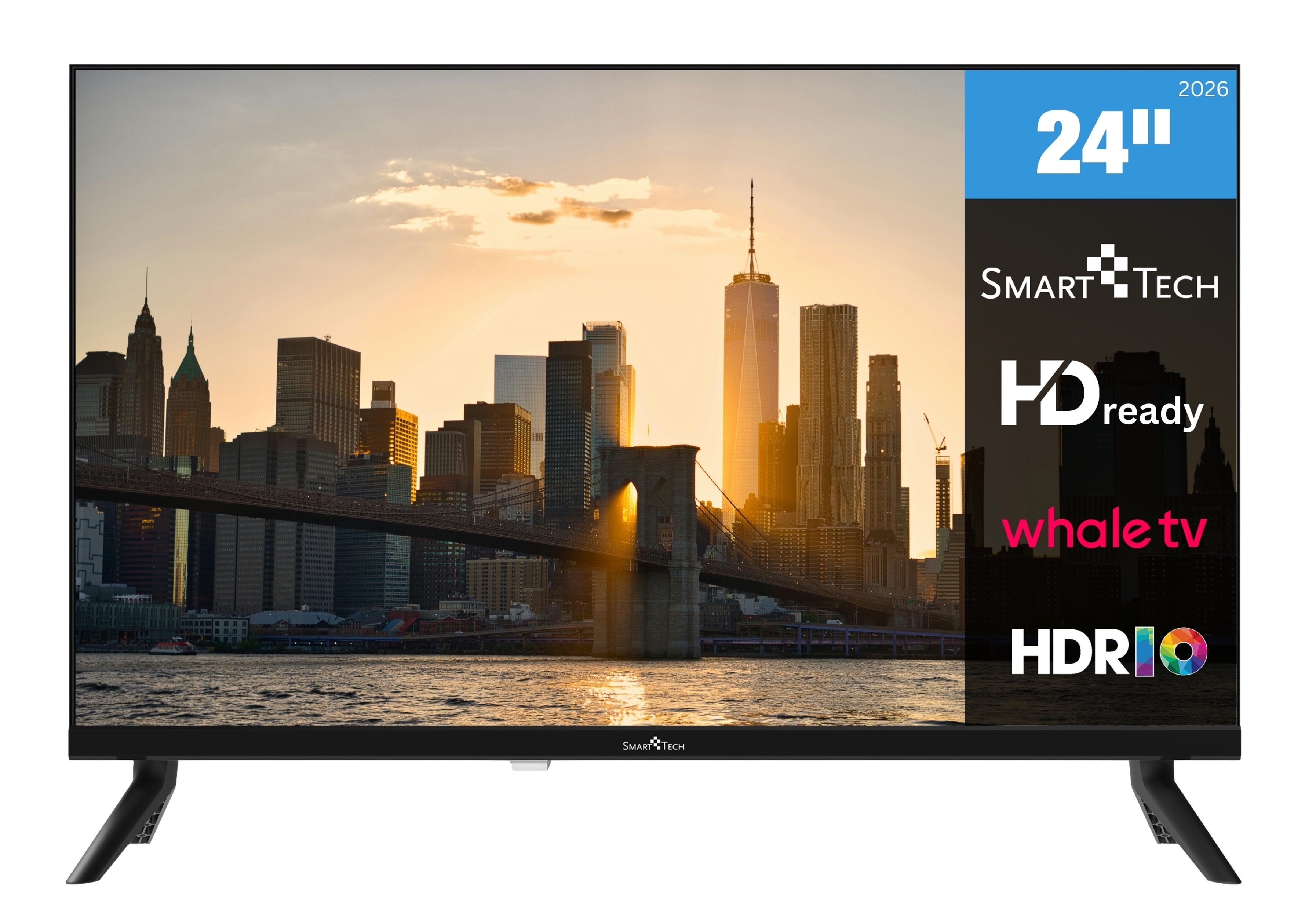 Smart Tech 24HH01V Fernseher 24 Zoll Whale Smart TV - HDR TV mit HD Aufl&ouml;sung, Bluetooth (2026) 