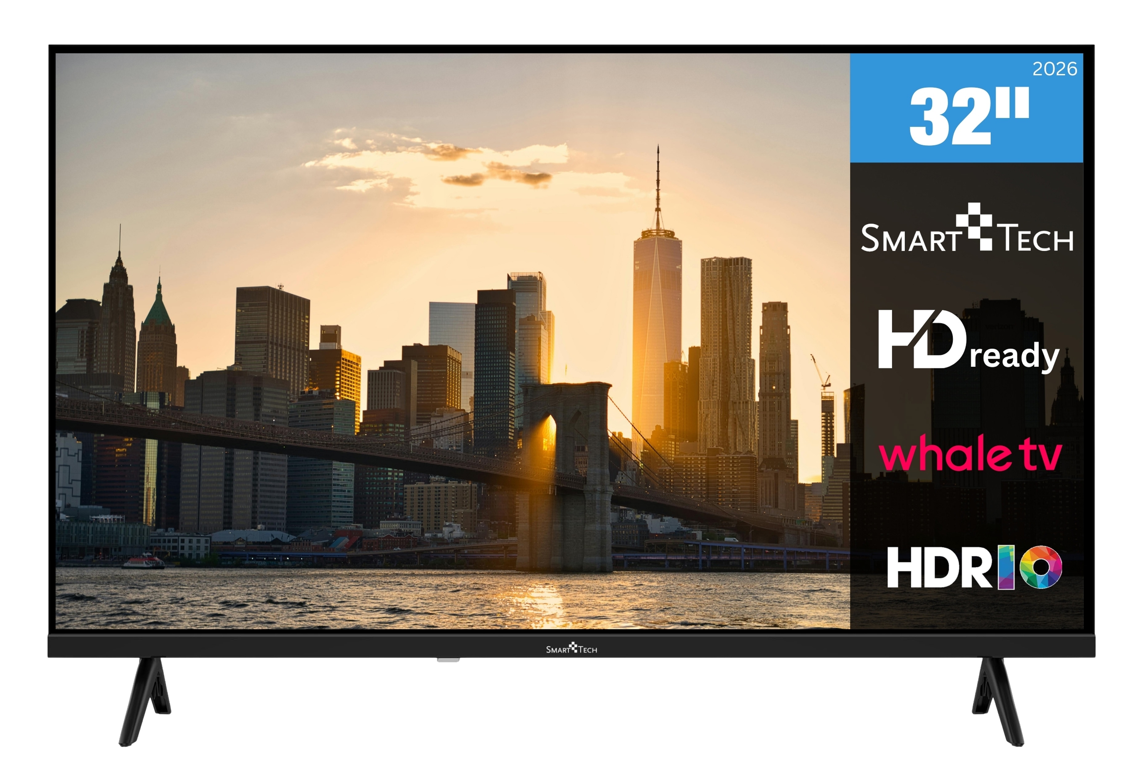 Smart Tech 32HH01K Fernseher 32 Zoll Whale Smart TV - HDR TV mit HD Aufl&ouml;sung, Bluetooth (2026) 