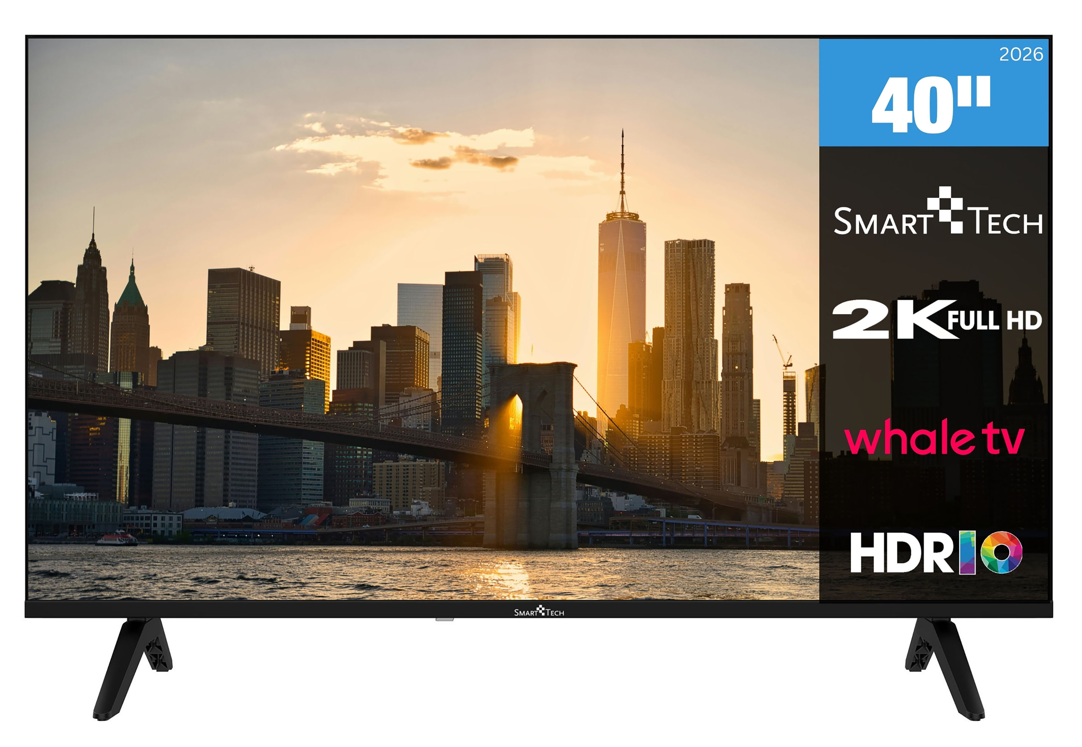 Smart Tech 40FH01K Fernseher 40 Zoll Whale Smart TV - HDR TV, Full HD Aufl&ouml;sung, Bluetooth (2026) 