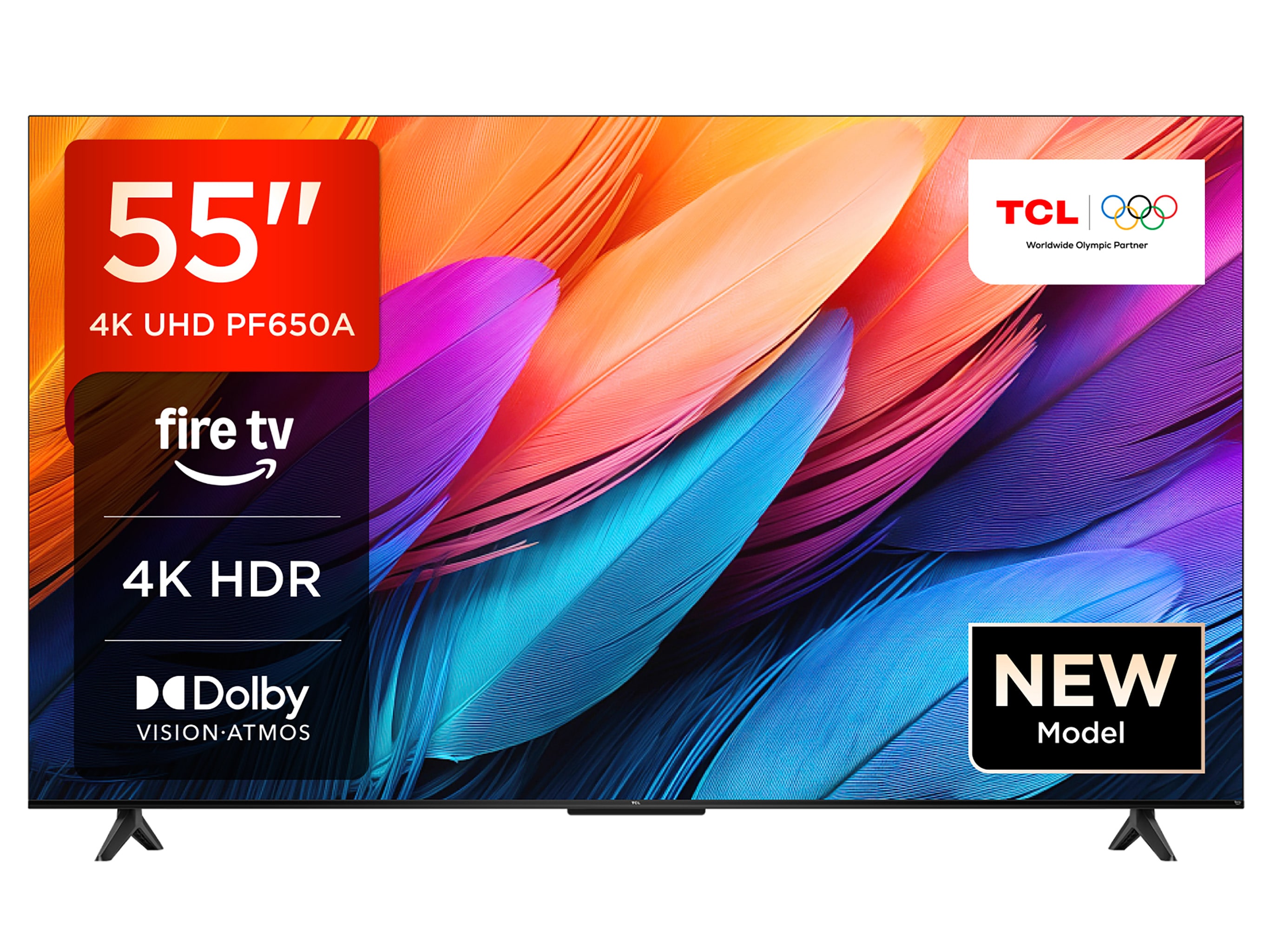 TCL 55PF650A Fernseher 55 Zoll Fire TV 4K UHD Smart TV HDR Dolby Vision, Alexa, Triple-Tuner (2026) 