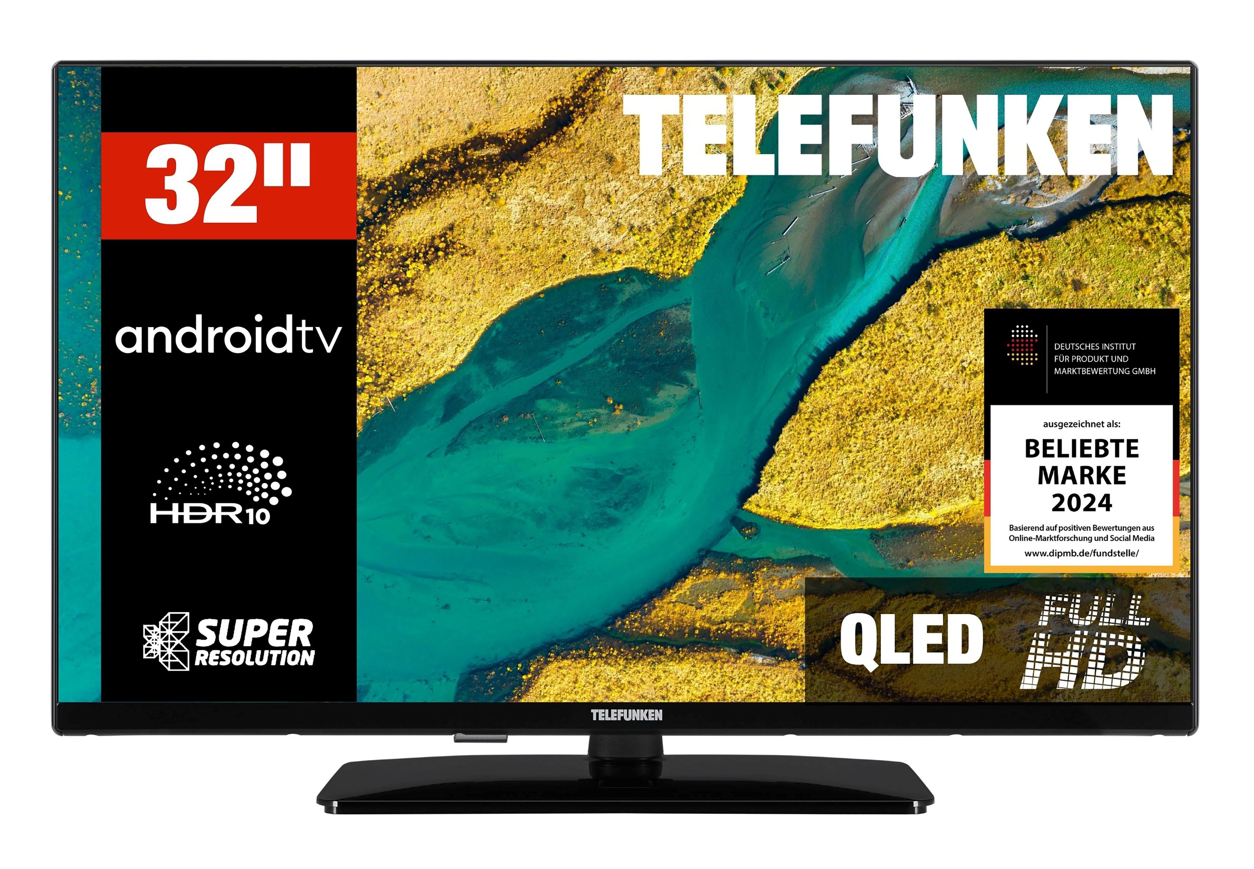 Telefunken D32Q751X2CW QLED Fernseher 32 Zoll Android Smart TV Full HD, HDR TV, Triple-Tuner (2026) 