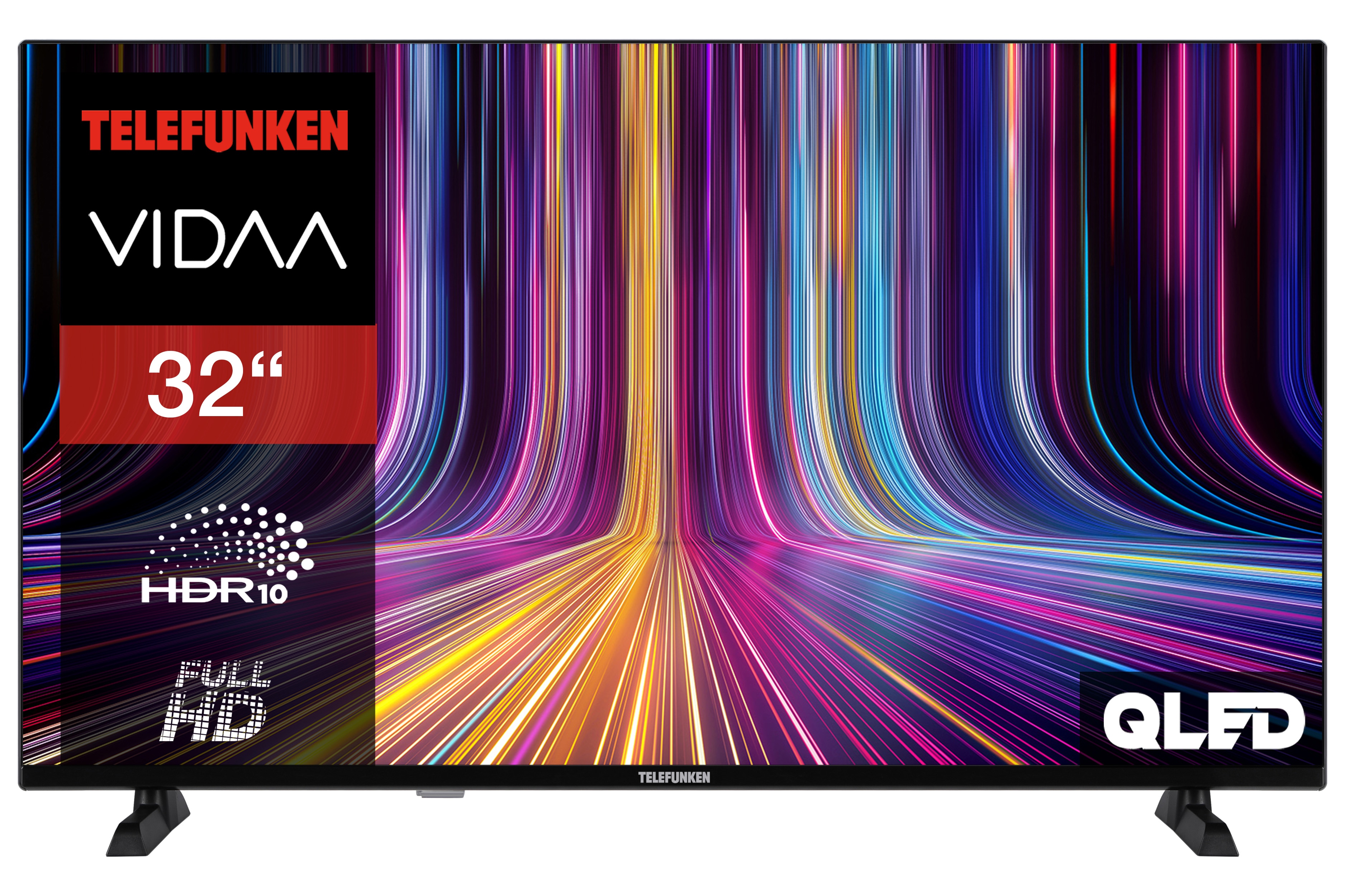 Telefunken QF32VP750S QLED Fernseher 32 Zoll Smart TV VIDAA Full HD HDR TV Triple-Tuner (2026) 