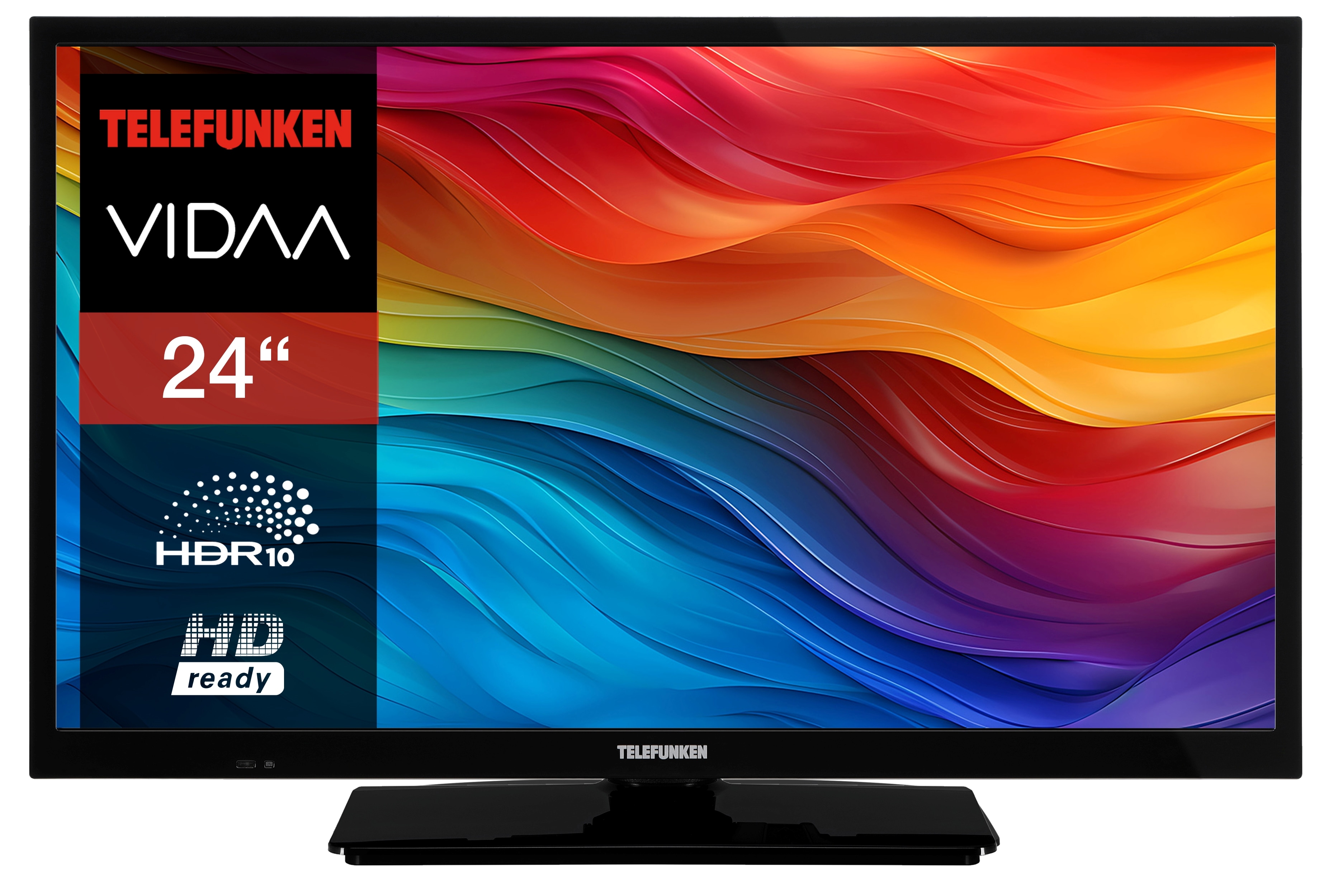 Telefunken XH24VP550M Fernseher 24 Zoll Smart TV VIDAA HD Fernseher HDR TV mit Triple-Tuner (2026) 