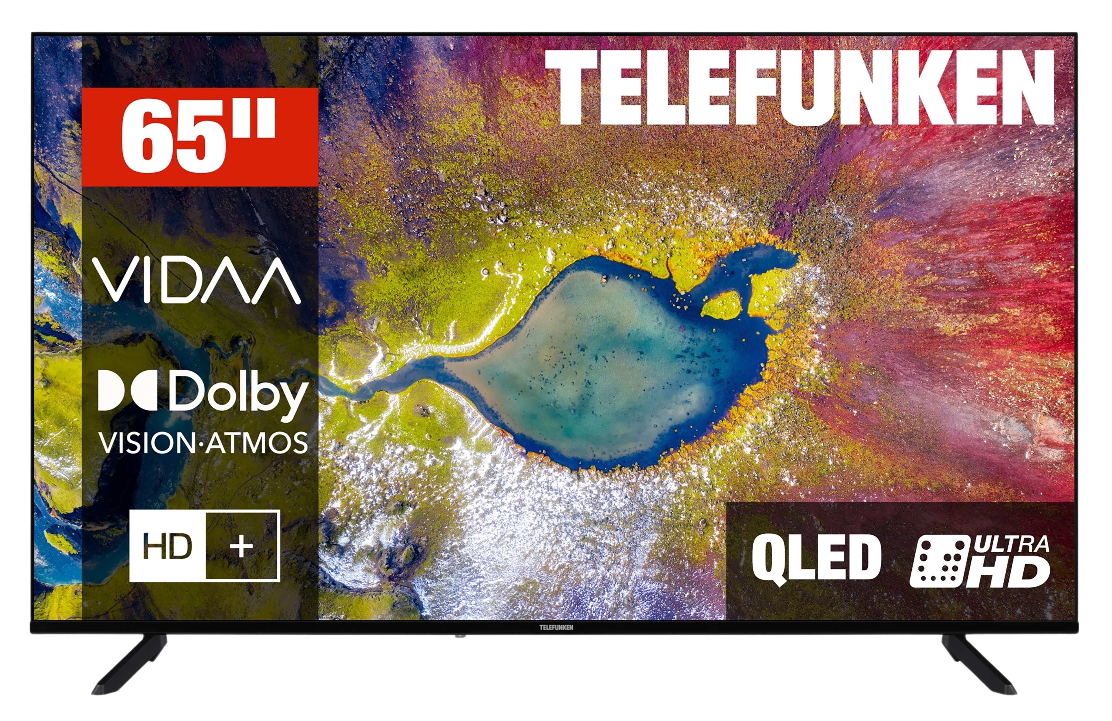 Telefunken D65Q920B2CW QLED Fernseher 65 Zoll Smart TV VIDAA 4K UHD HDR Dolby Vision, HD+ (2026) 