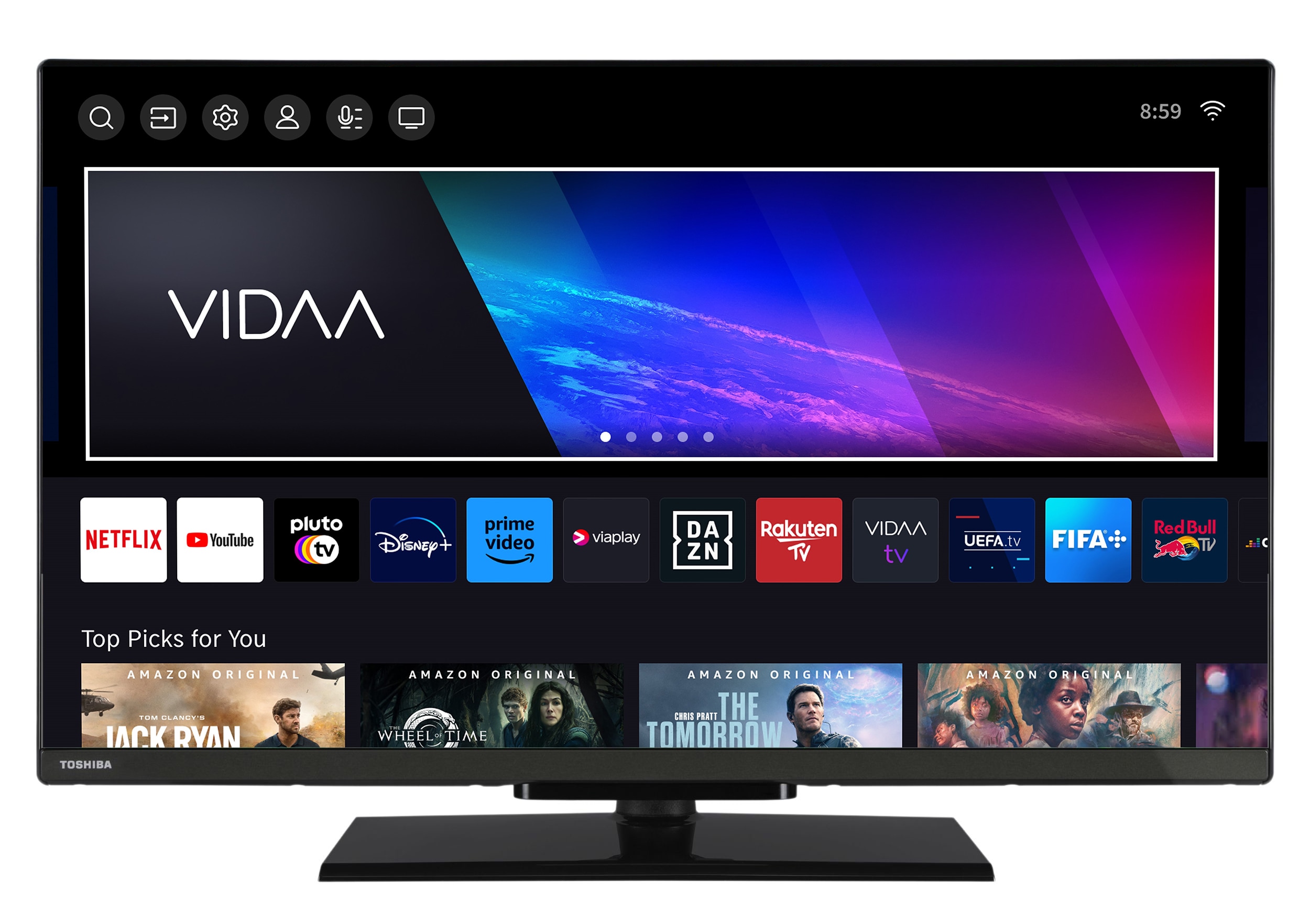 Toshiba 32LV3F63DAZ Fernseher 32 Zoll Smart TV VIDAA Full HD HDR TV mit Triple-Tuner, LED TV (2026) 