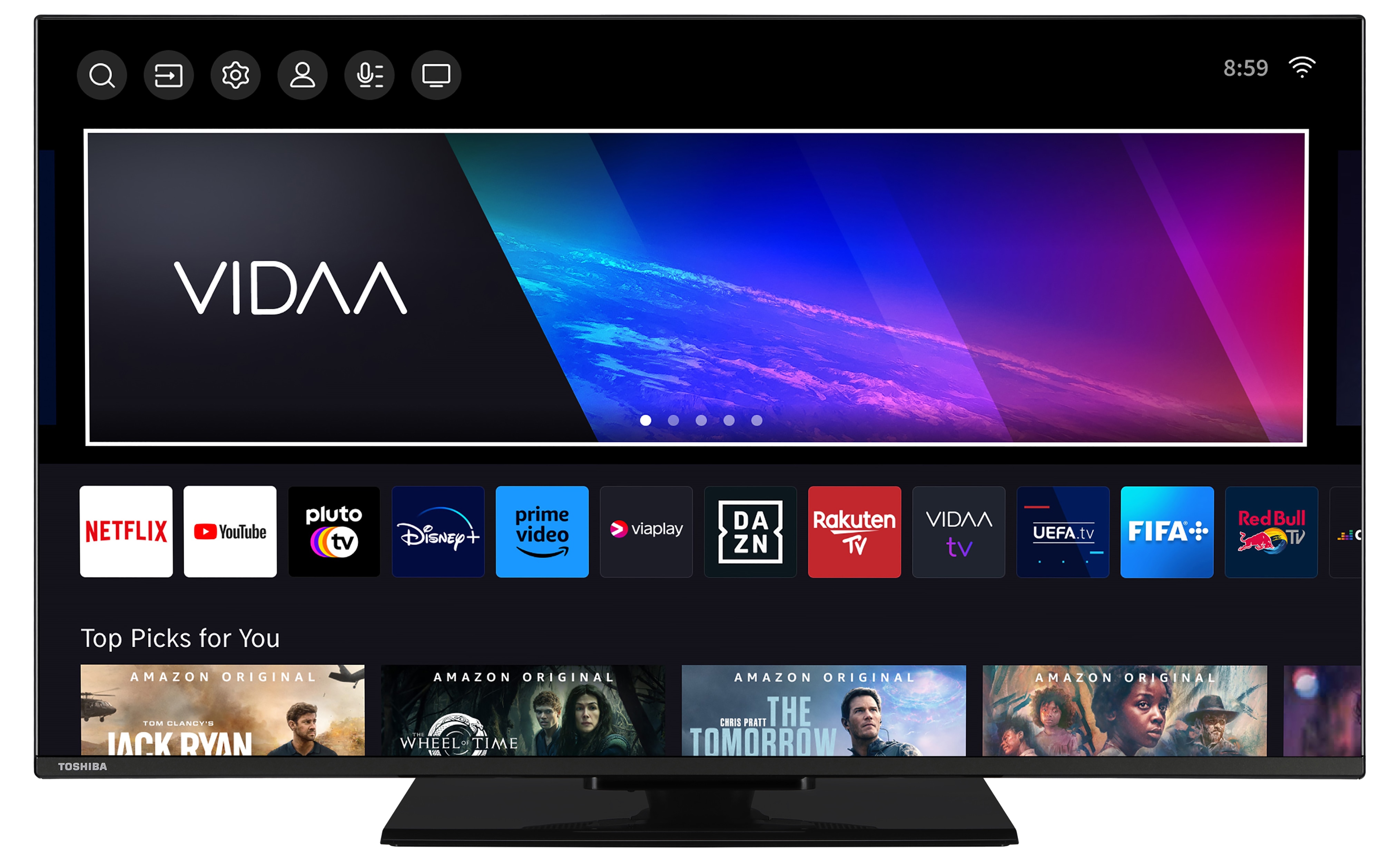 Toshiba 40QV3F63DAZ QLED Fernseher 40 Zoll Smart TV VIDAA Full HD HDR TV mit Triple-Tuner (2026) 