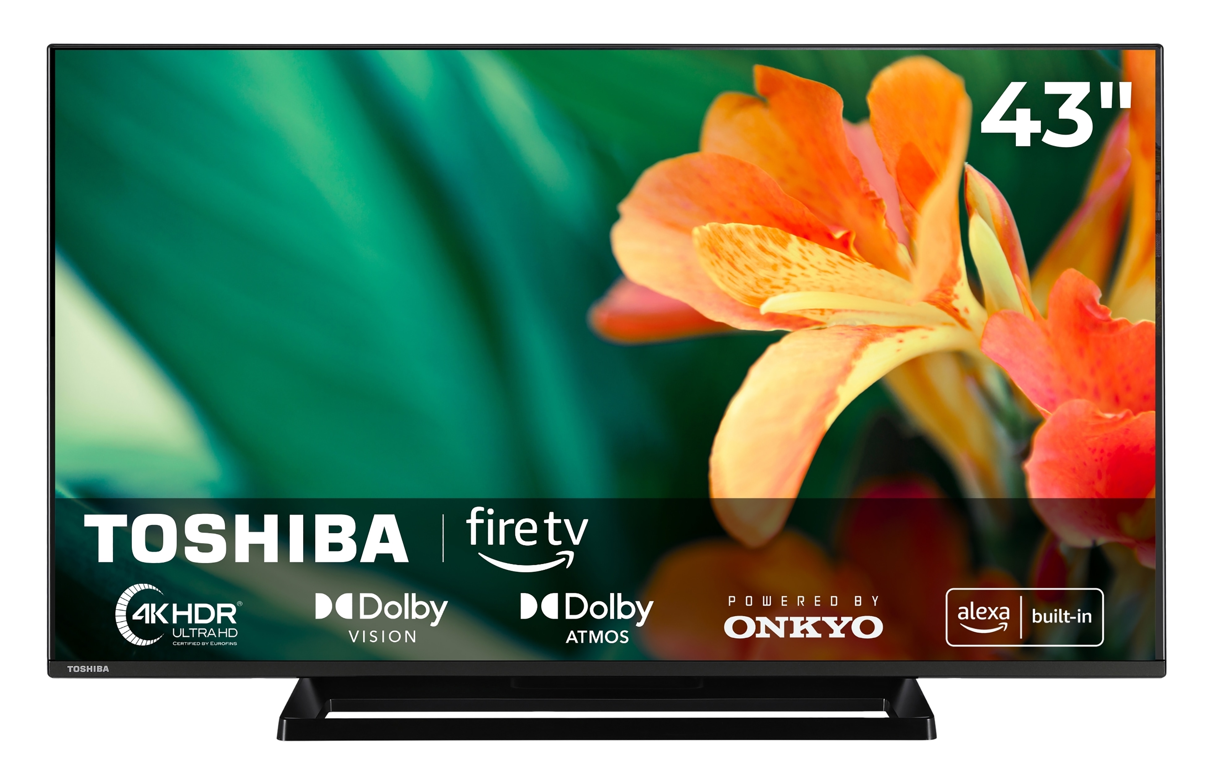 Toshiba 43UF3F63DAR Fernseher 43 Zoll Smart TV Fire TV, 4K UHD, Dolby Vision HDR, Onkyo Sound (2026) 