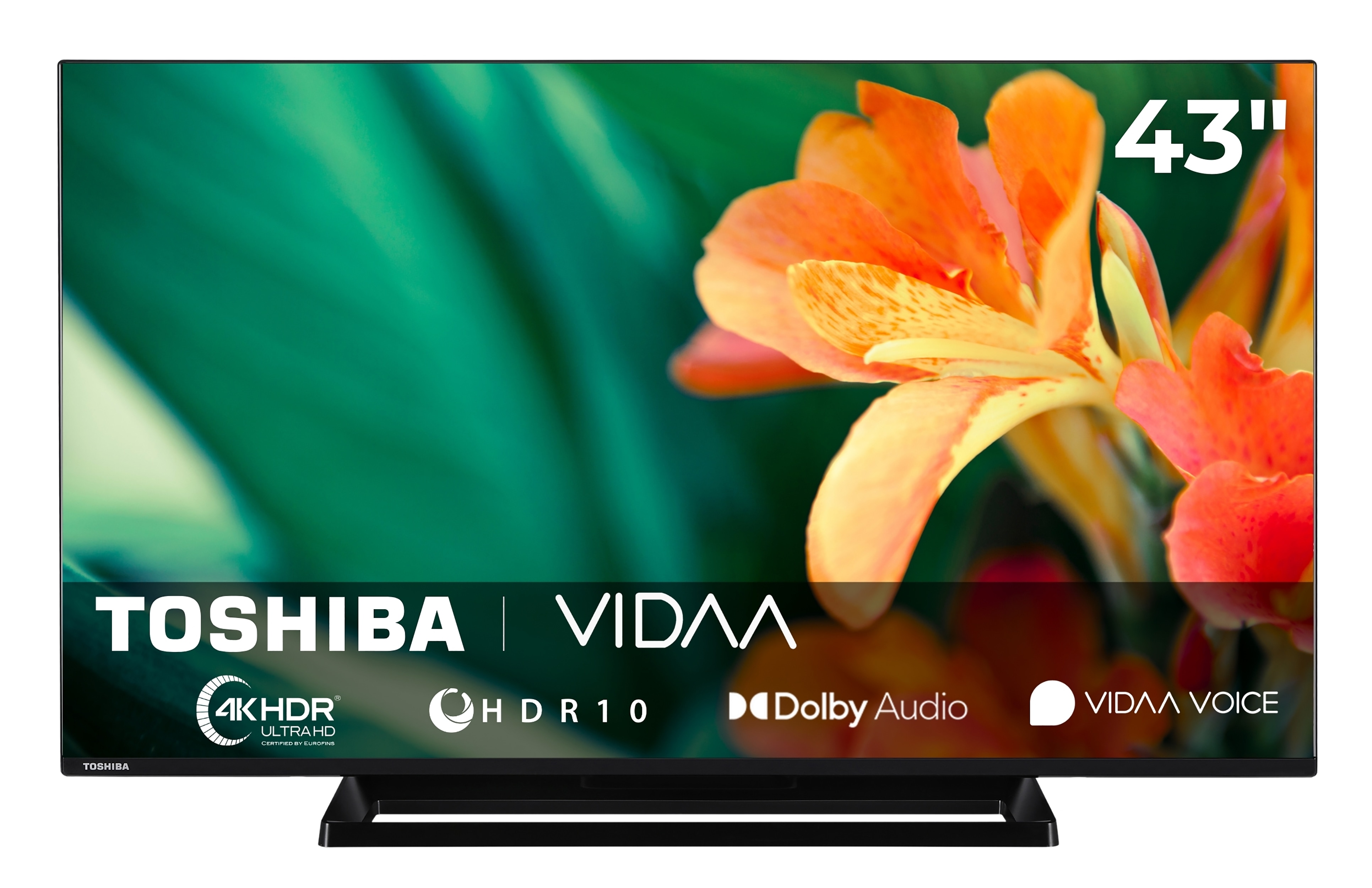 Toshiba 43UV3363DA Fernseher 43 Zoll Smart TV, VIDAA 4K UHD, HDR, Triple-Tuner, LED TV (2026) 