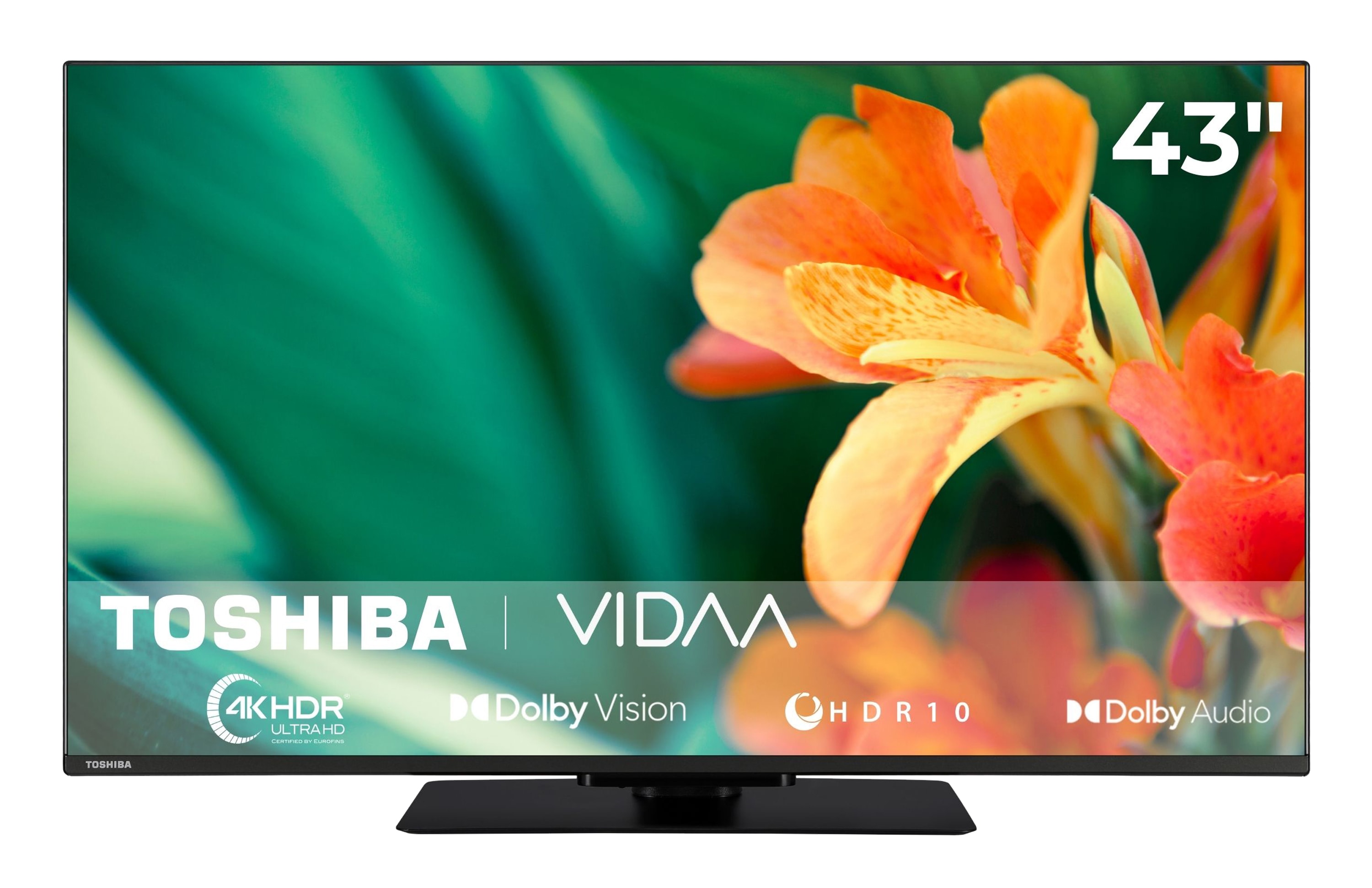 Toshiba 43UV3463DA Fernseher 43 Zoll Smart TV VIDAA 4K UHD HDR Dolby Vision, Triple-Tuner (2026) 