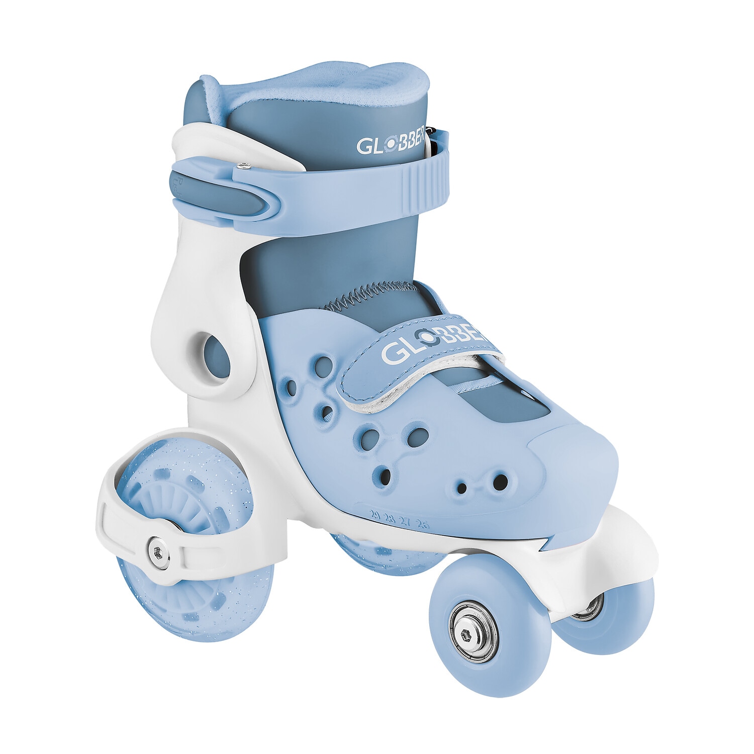 GLOBBER LEARNING SKATES &ndash; Quad-Skates f&uuml;r Kinder, verstellbar Gr.26-29, ABEC 9, blau 