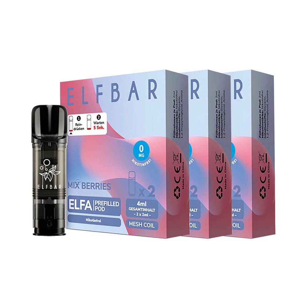 ELFBAR ELFA Prefilled Pod x 2 - Mixed Berries 0.0% , 3er Pack 