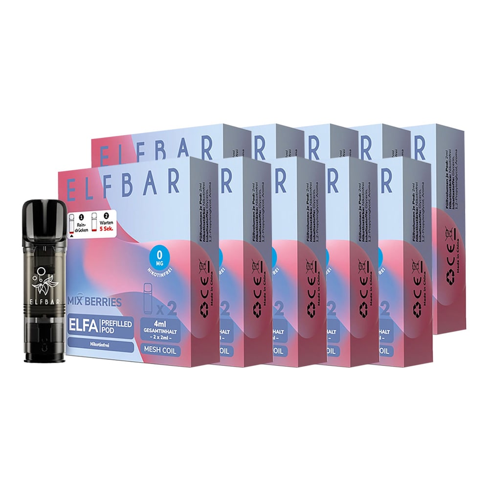 ELFBAR ELFA Prefilled Pod x 2 - Mixed Berries 0.0% , 10er Pack 