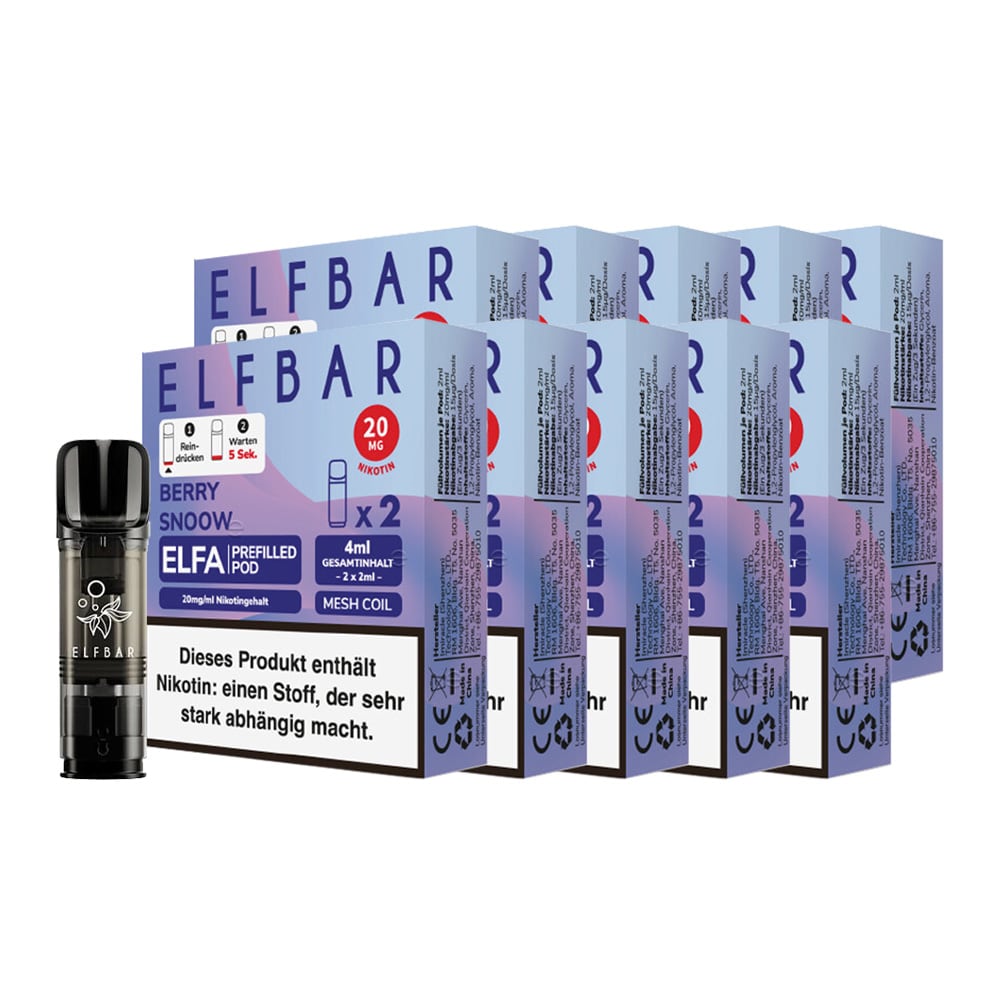 ELFBAR ELFA Prefilled Pod x 2 - Berry Snoow 2.0% , 10er Pack 