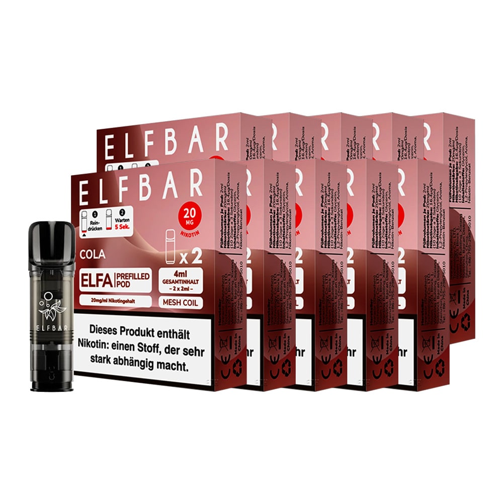 ELFBAR ELFA Prefilled Pod x 2 - Cola 2.0% , 10er Pack 