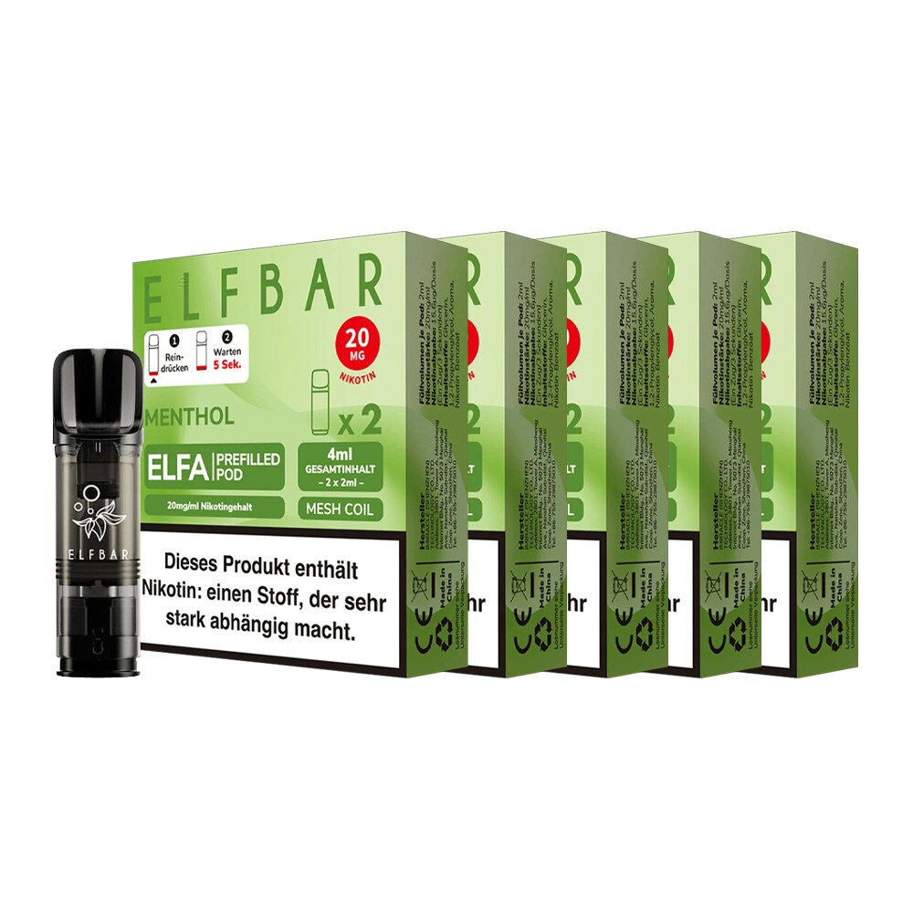ELFBAR ELFA Prefilled Pod x 2 - Menthol 2.0% , 5er Pack 