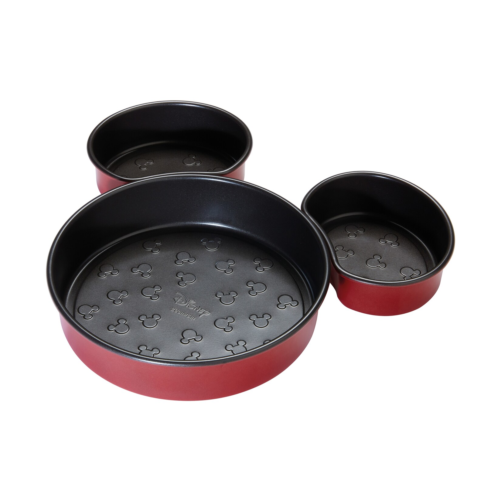 Bake with Mickey 3-tlg. Mickey-förmiges Backformen-Set rund 21cm