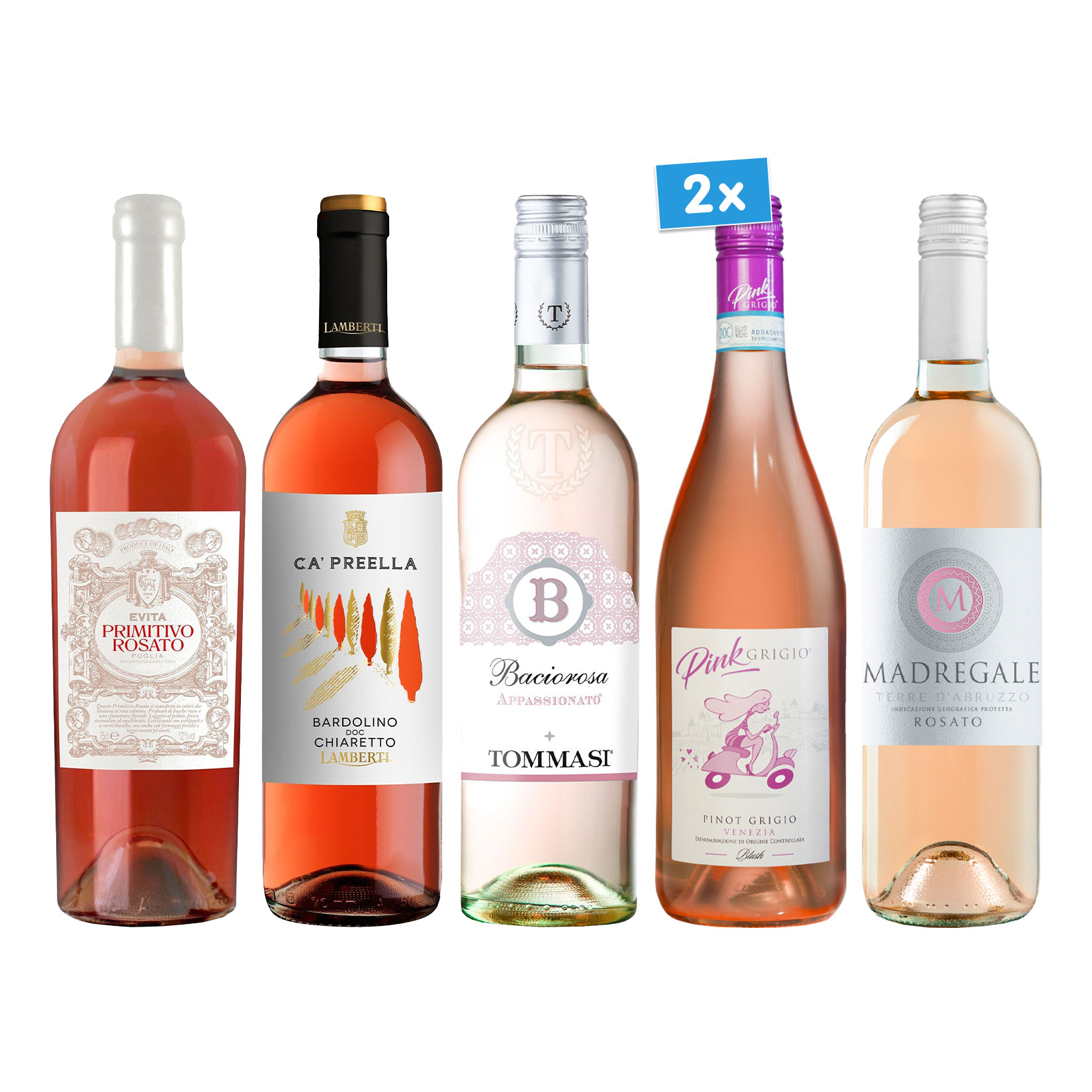 Weinpaket "Rose" 11,5 - 13,5 % vol 6 x 0,75 Liter 