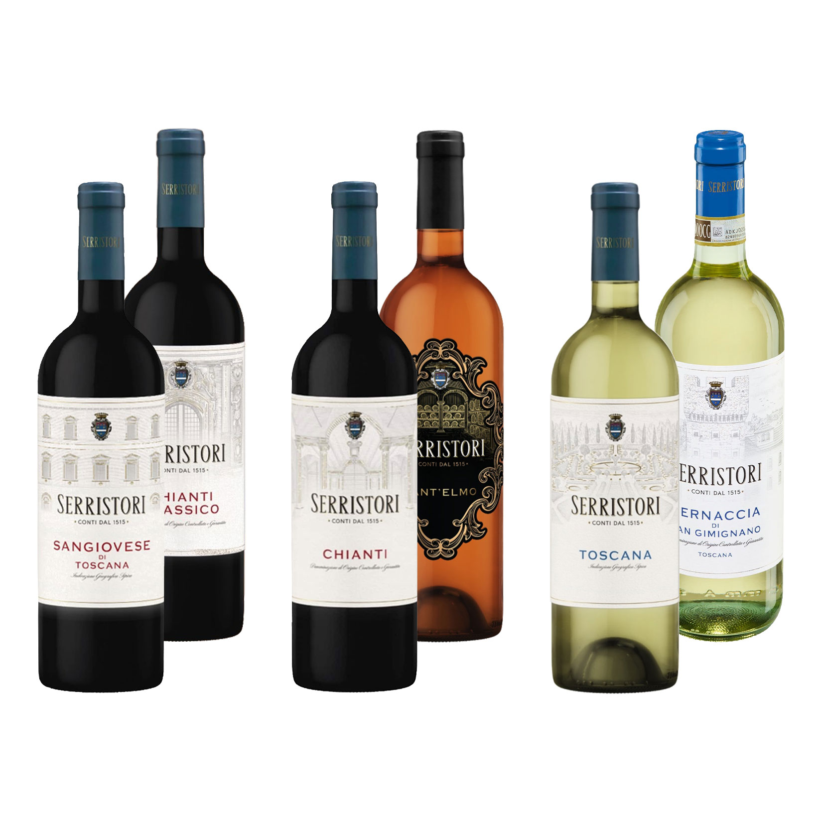 Weinpaket Toskana Serristori 12,5 - 13,0 % 6 x 0,75 Liter 