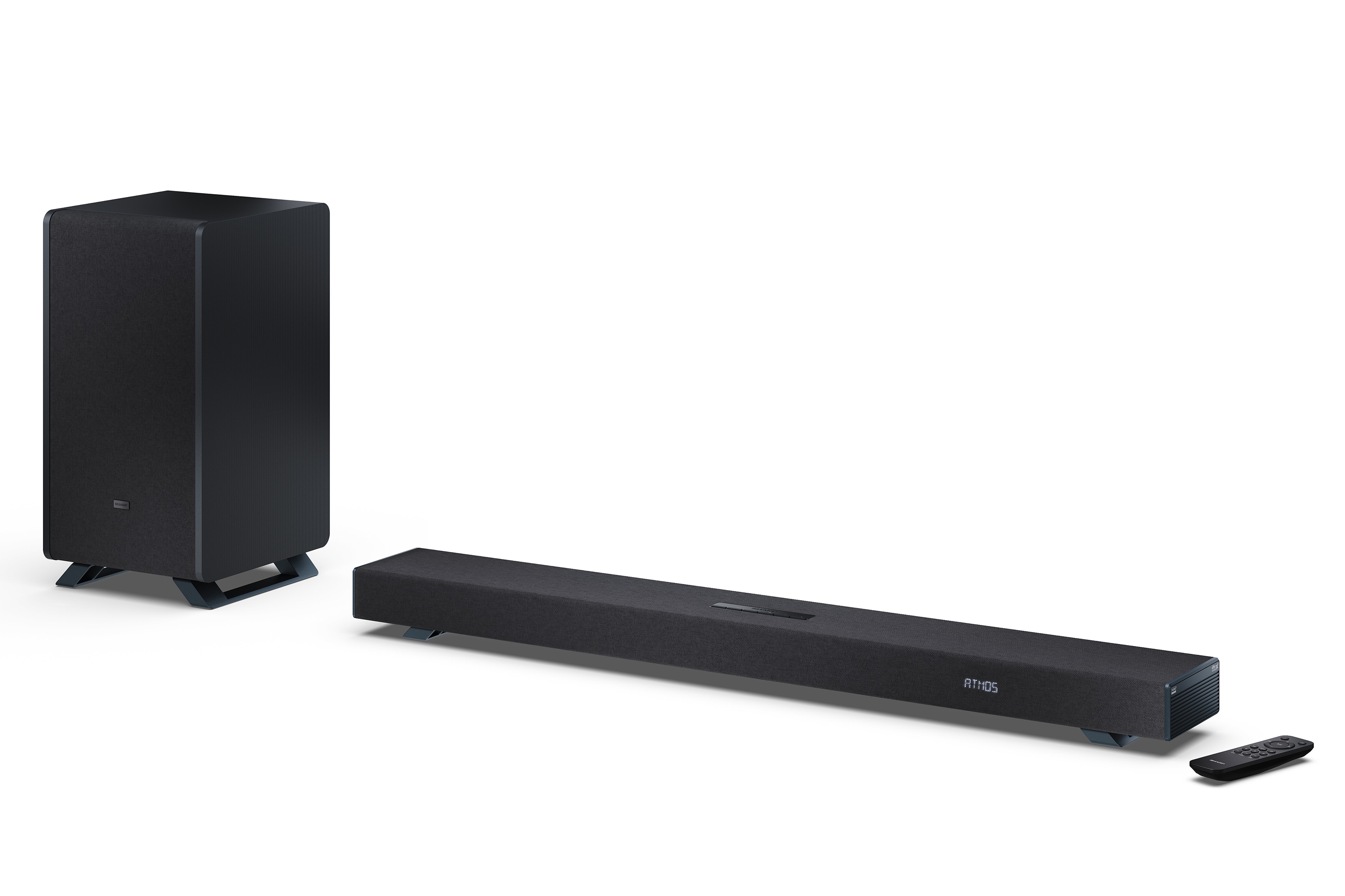 Sharp HT-SBW53121 Dolby Atmos Soundbar 3.1.2 kabelloser Subwoofer 550W Bluetooth, schwarz 