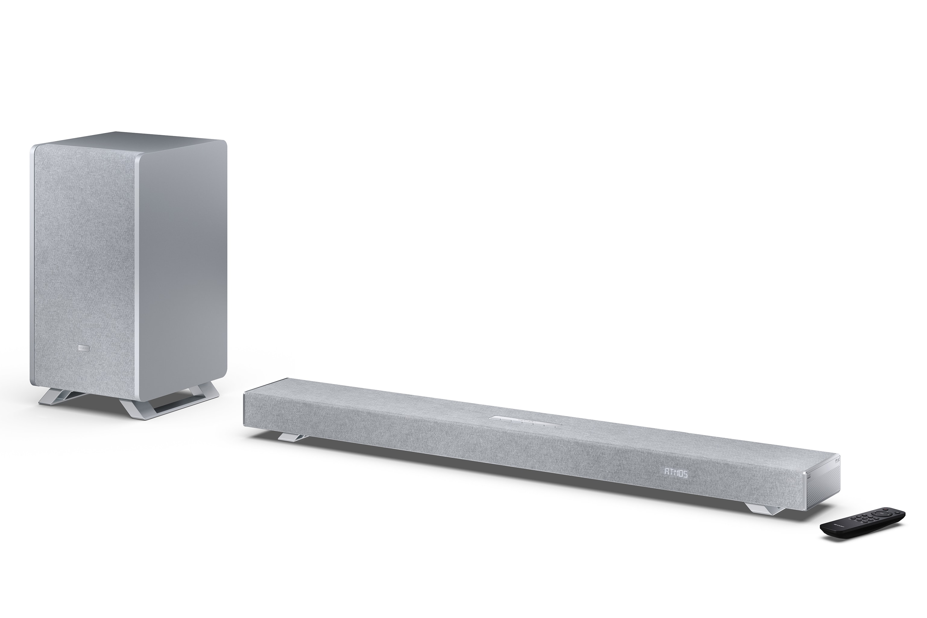 Sharp HT-SBW53121 Dolby Atmos Soundbar 3.1.2 kabelloser Subwoofer 550W Bluetooth, silber 