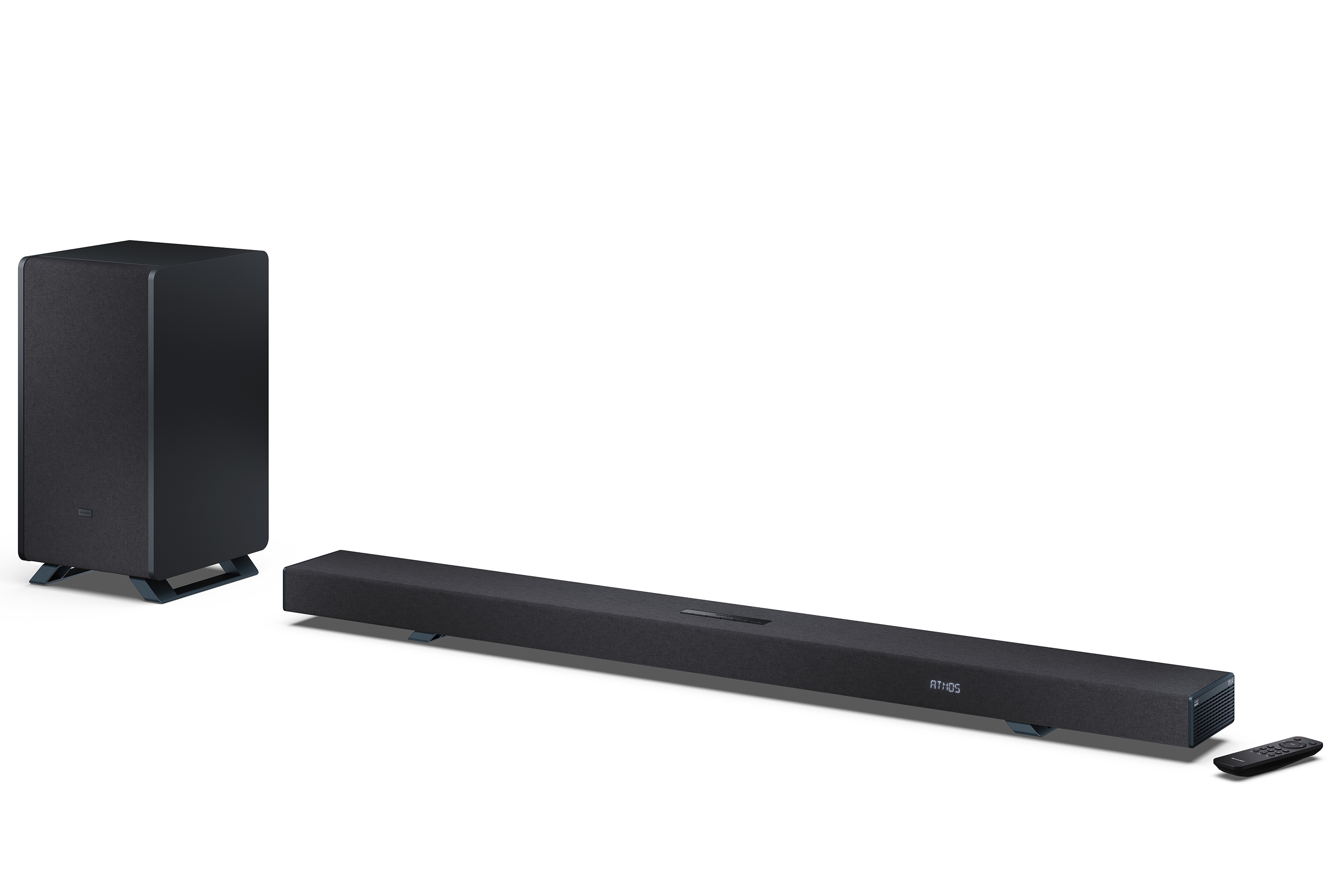 Sharp HT-SBW55121 Dolby Atmos Soundbar 5.1.2 kabelloser Subwoofer 650W Bluetooth, schwarz 