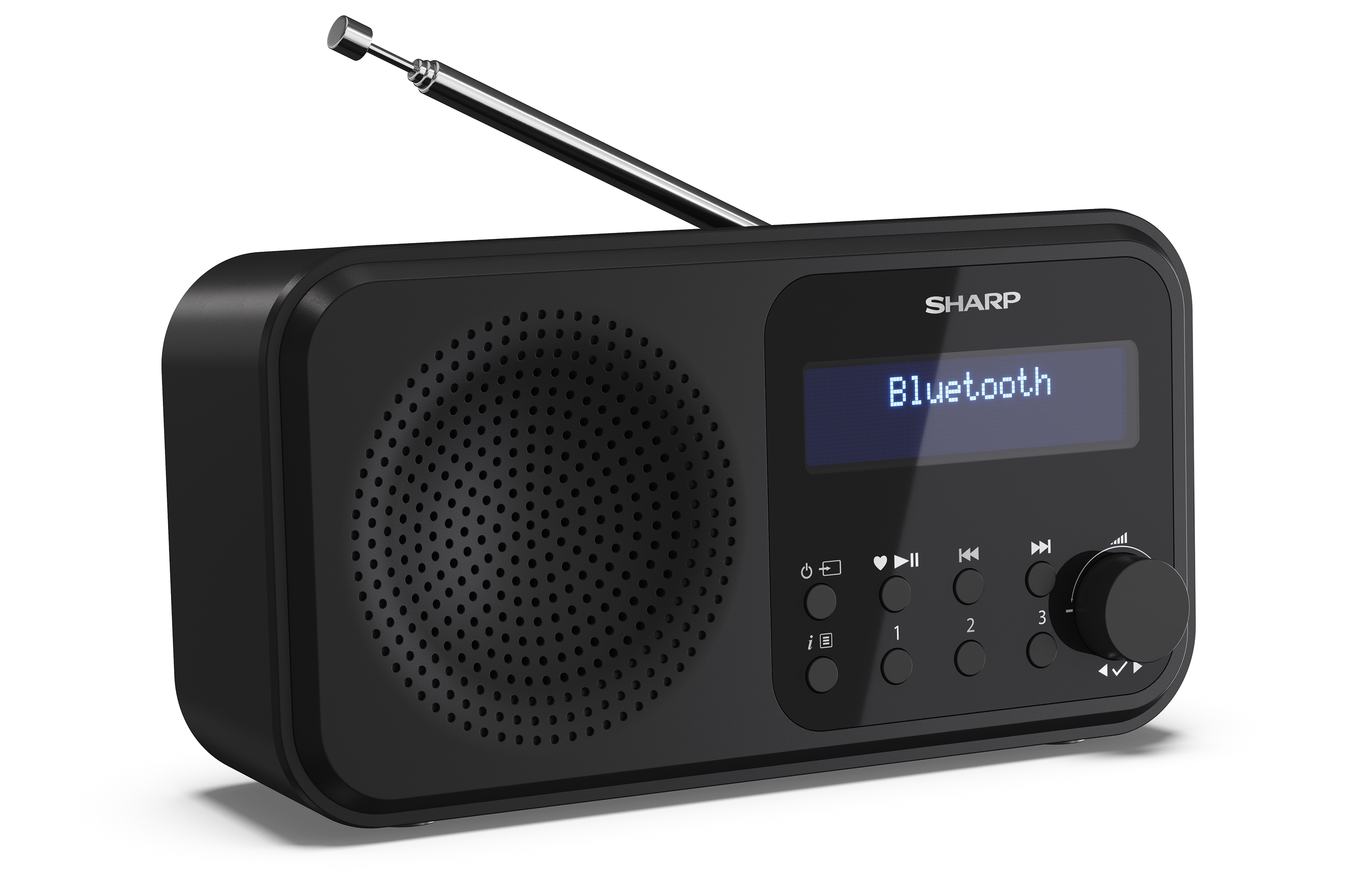 Sharp DR-P420 Tokyo DAB+ Digitalradio Bluetooth Lautsprecher UKW DAB Wecker Dual-Alarm schwarz 