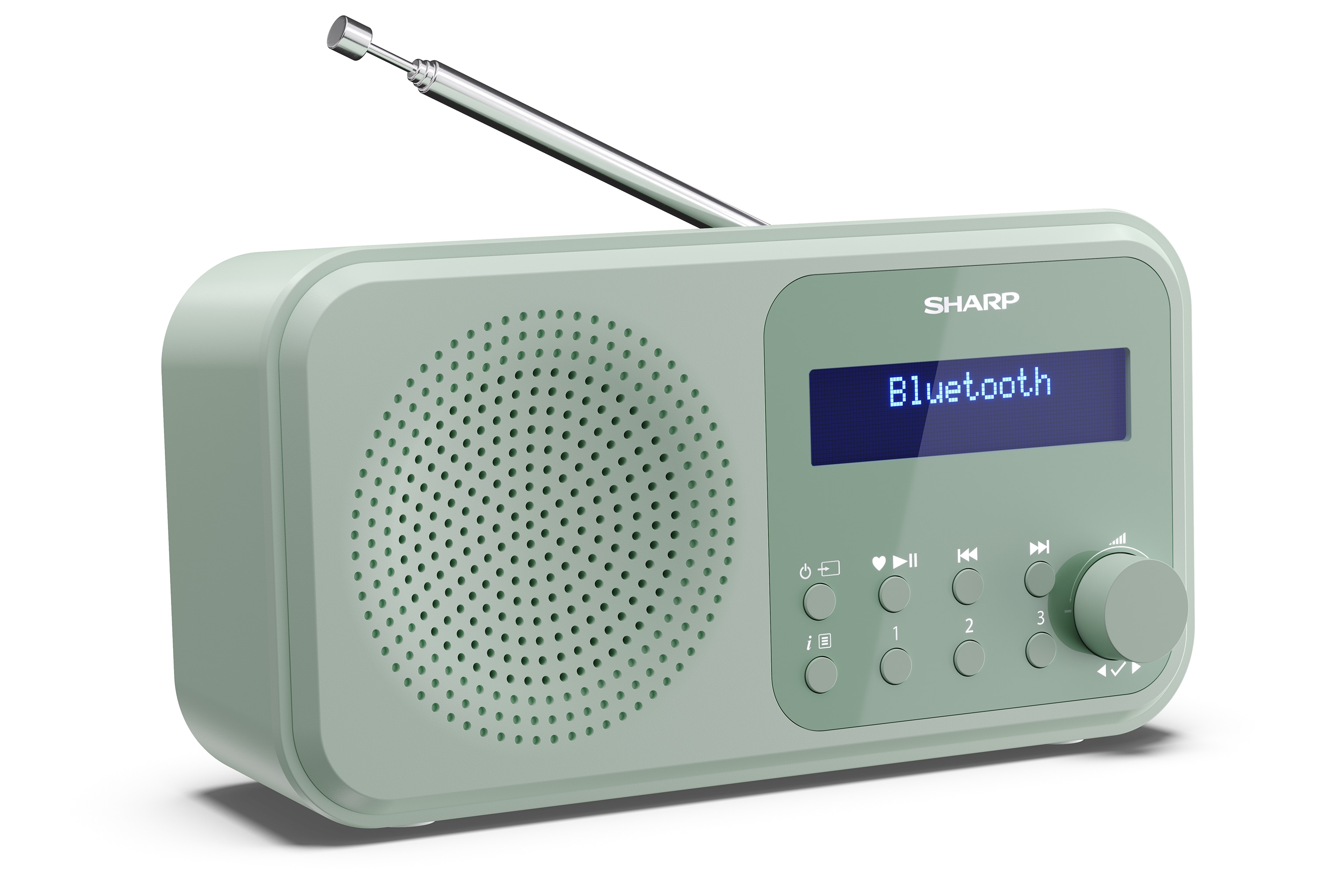 Sharp DR-P420 Tokyo DAB+ Digitalradio Bluetooth Lautsprecher UKW DAB Wecker Dual-Alarm gr&uuml;n 