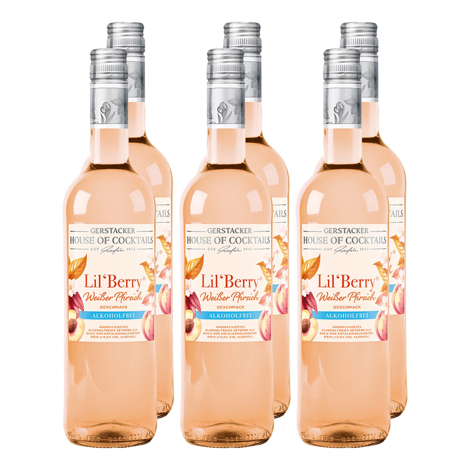 Lil&acute;Berry wei&szlig;er Pfirsich alkoholfrei 6 x 0,75 Liter 